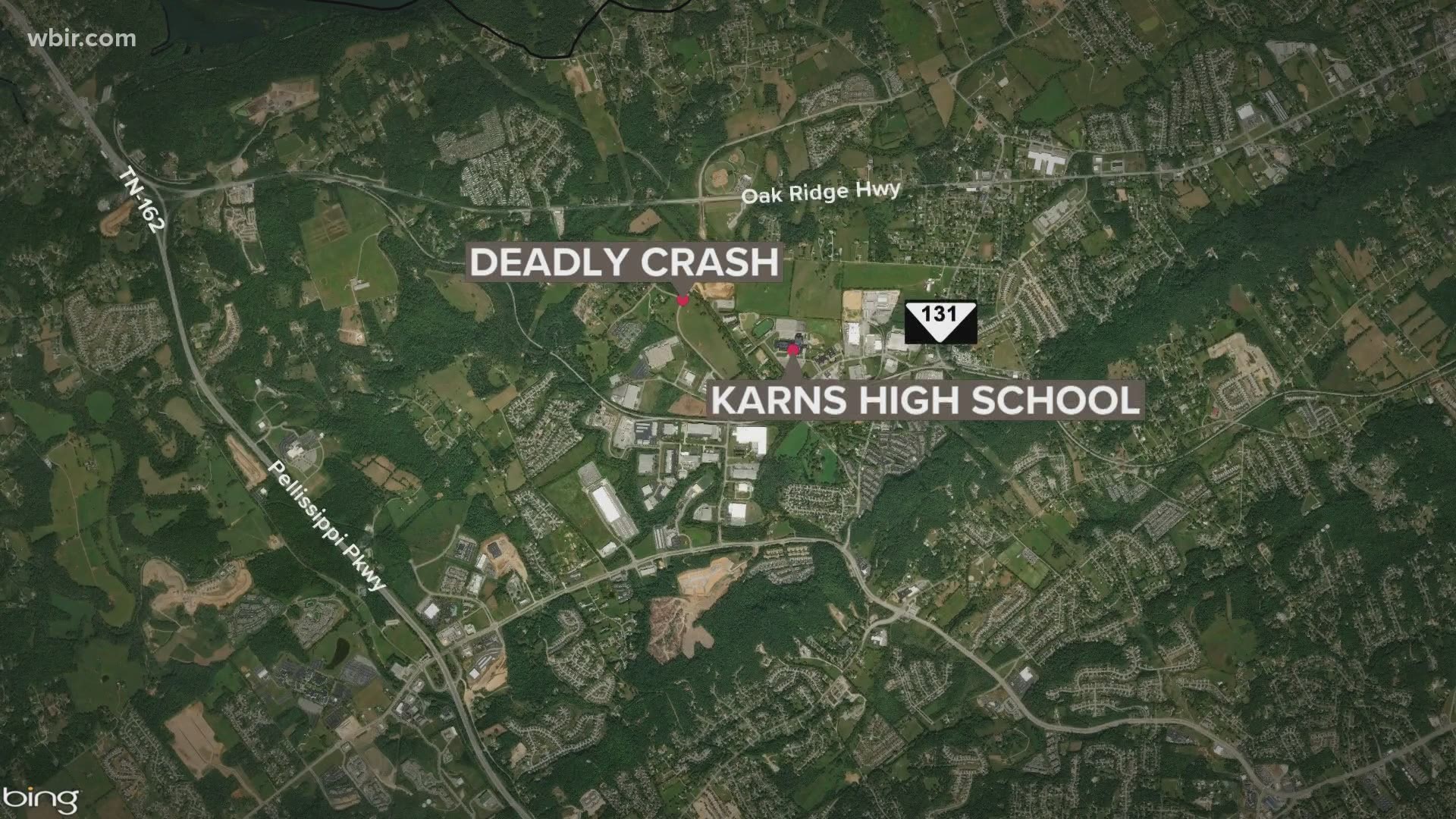 The crash happened Tuesday night on Karns Valley Drive, according to the Knox County Sheriff's Office.