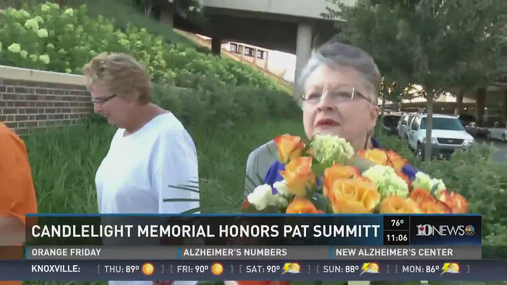 More than 150 people gathered at the Pat Summitt Plaza to pay their respects to the Lady Vols coaching legend.