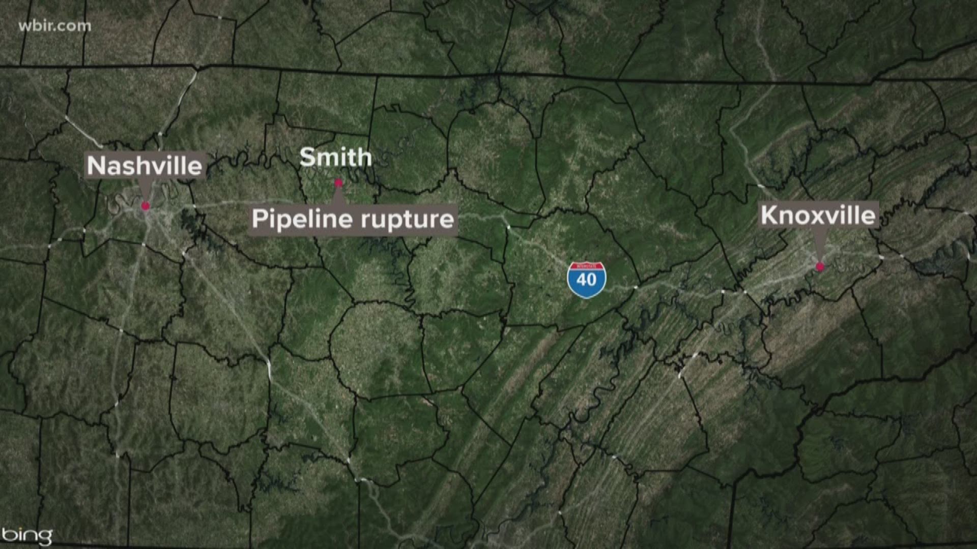 KUB said a ruptured pipeline in Middle Tennessee is now working again. The line belongs to Enbridge, and stretches into East Tennessee.