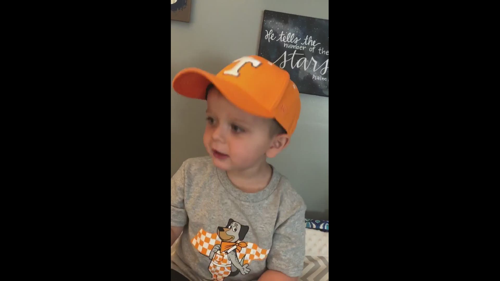 Football time is here in Tennessee and one little fan is showing just how excited he is.