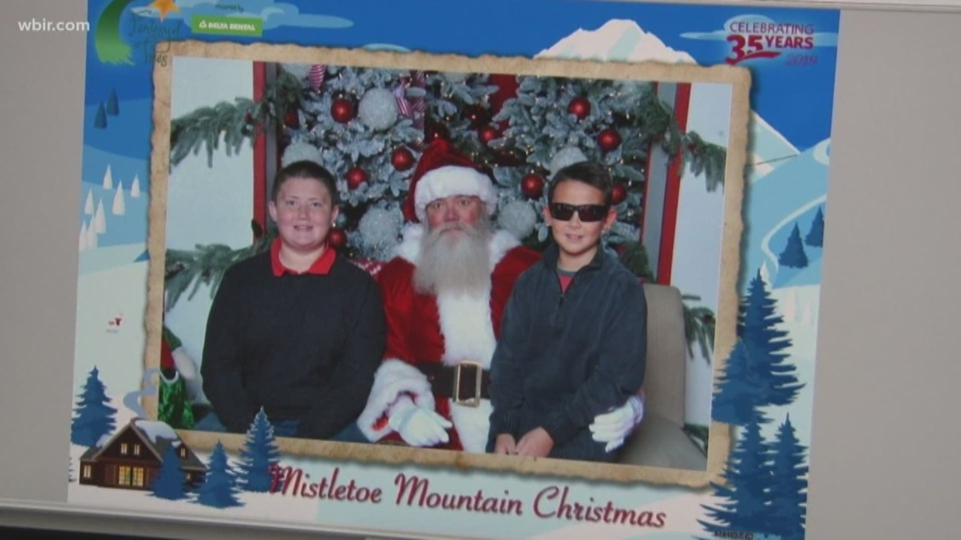 Every year the Teske family visits the Fantasy of Trees for a family photo with Santa.