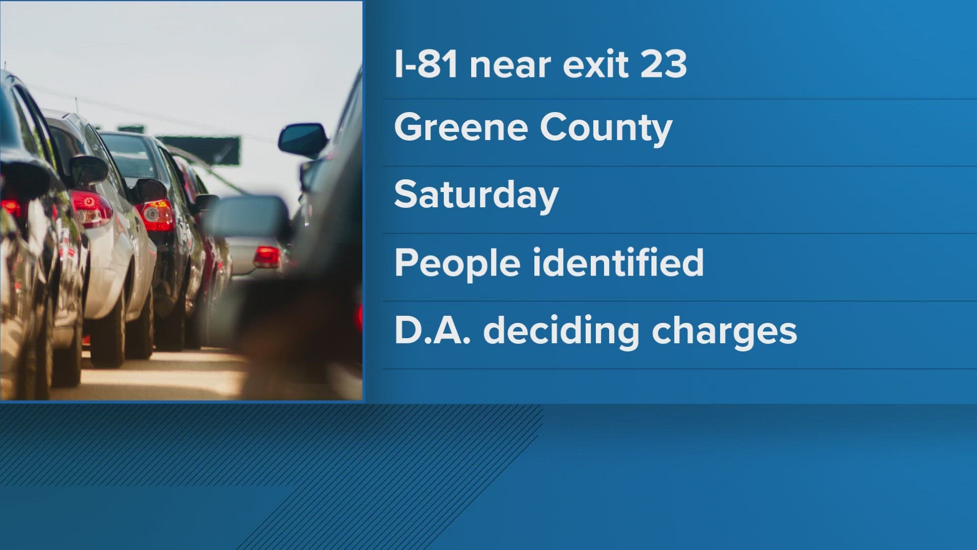 Road rage leads to shooting on I81