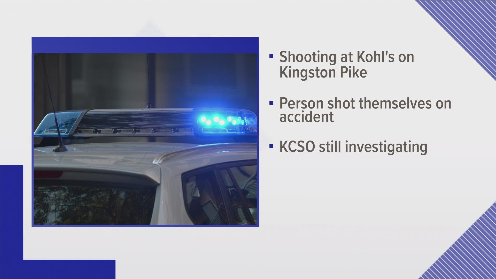 KCSO said the weapon belonged to the person who had accidentally shot themselves.