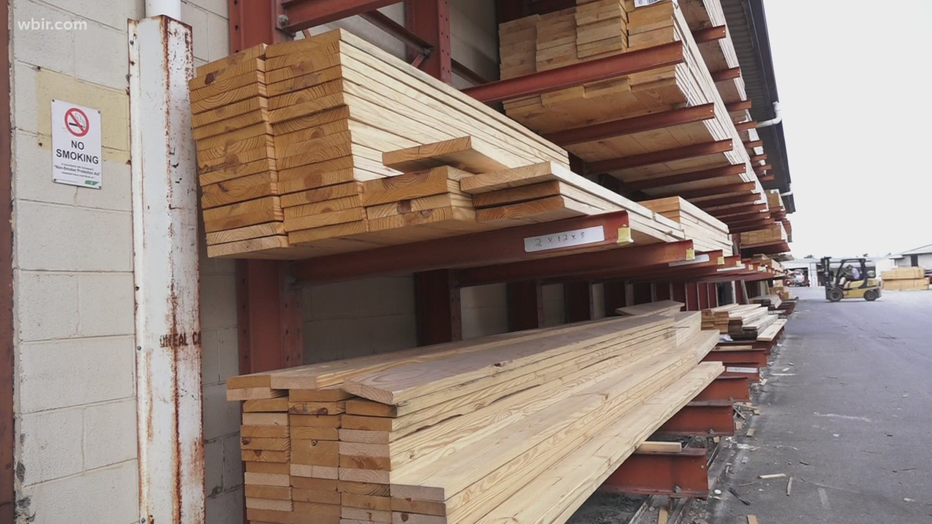 Lumber companies can't get their shipments, and builders are putting some projects on hold.