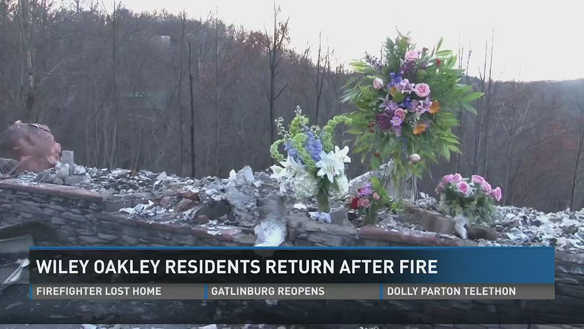 Dec. 8, 2016: One area of Gatlinburg hit especially hard in the recent fires was Wiley Oakley Road. Families were able to return there for the first time Thursday.