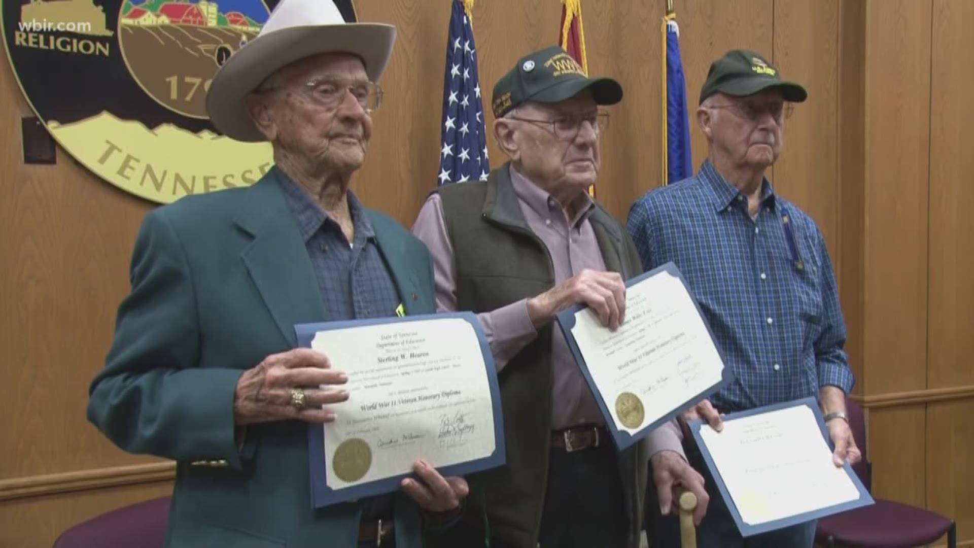 After leaving school early to serve our country overseas, three local veterans now have their high school diplomas.