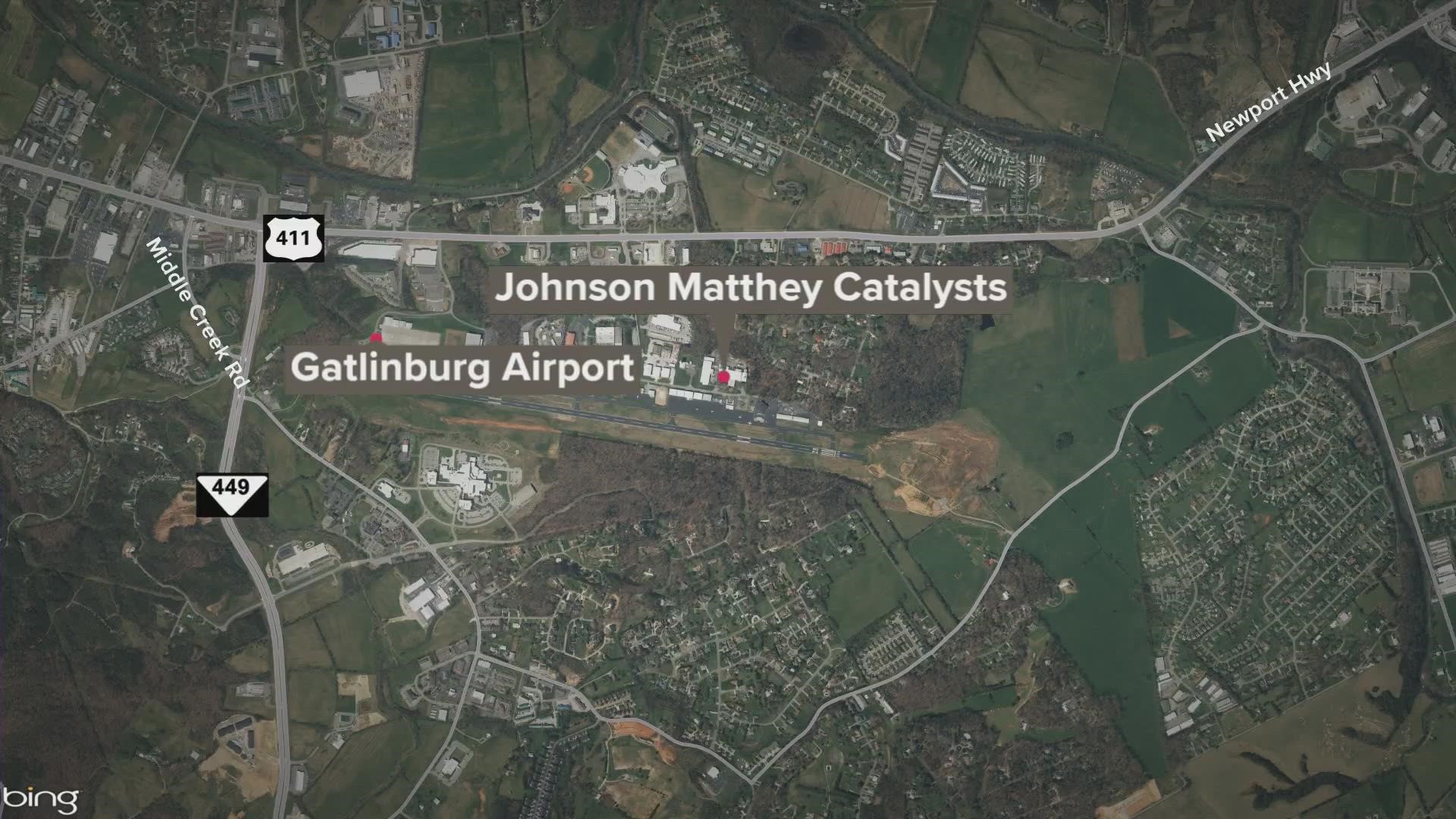 The explosion occurred in July at Johnson Matthey Catalysts on Airport Road.