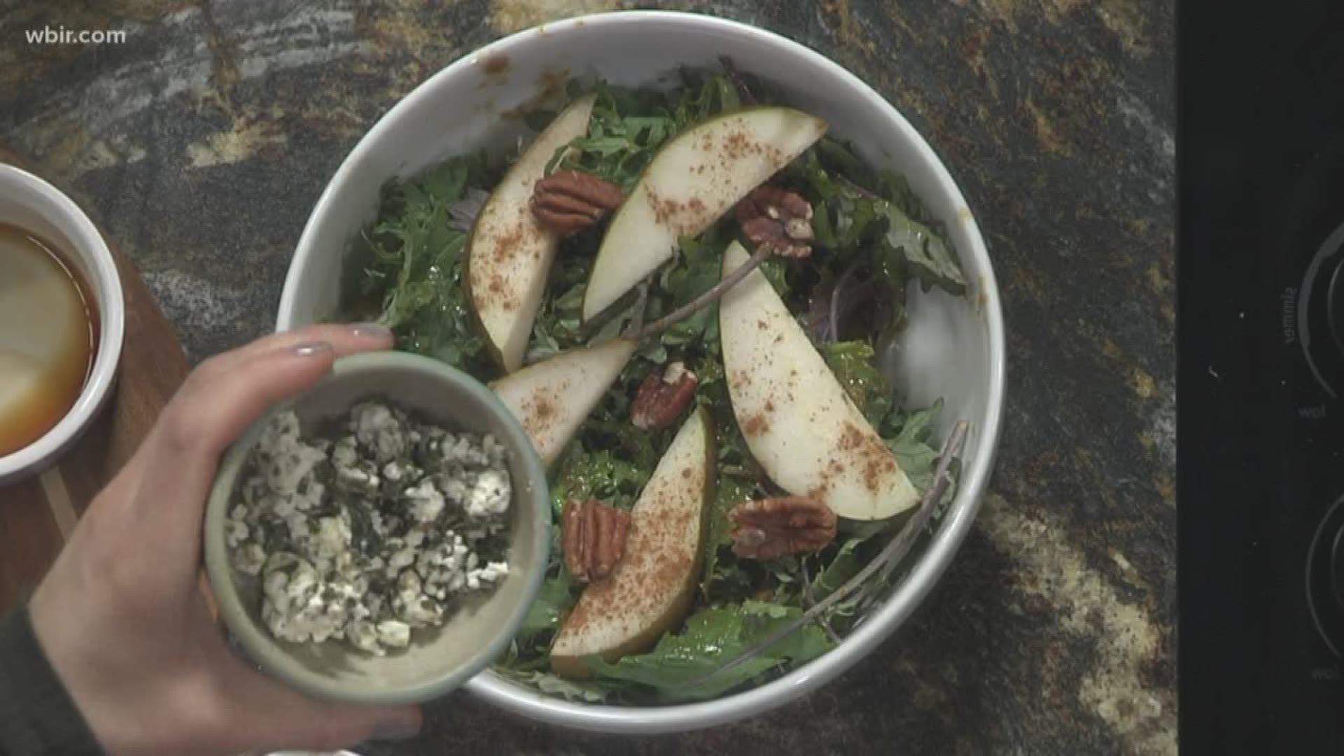 Roasted Kale and Pear Salad