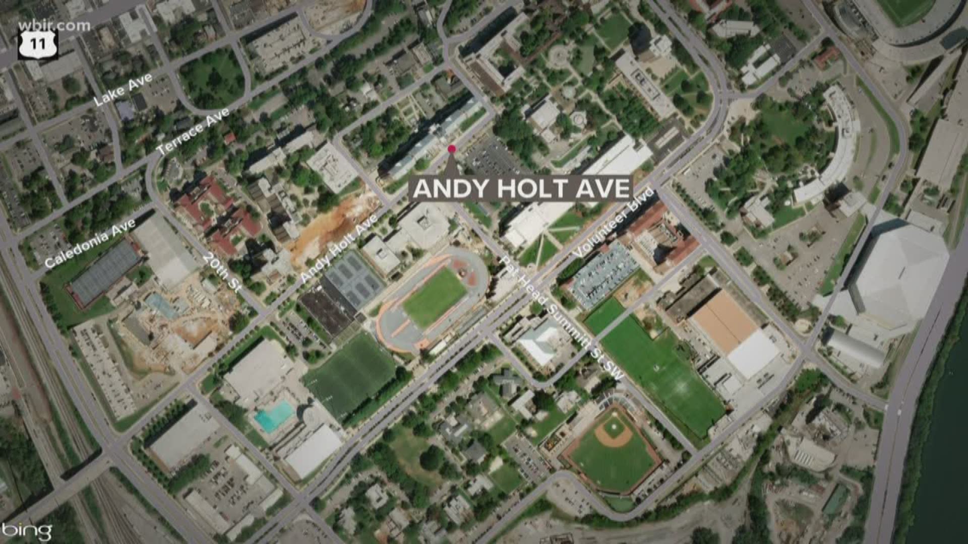 The University of Tennessee plans to close part of Andy Holt Avenue for the project.