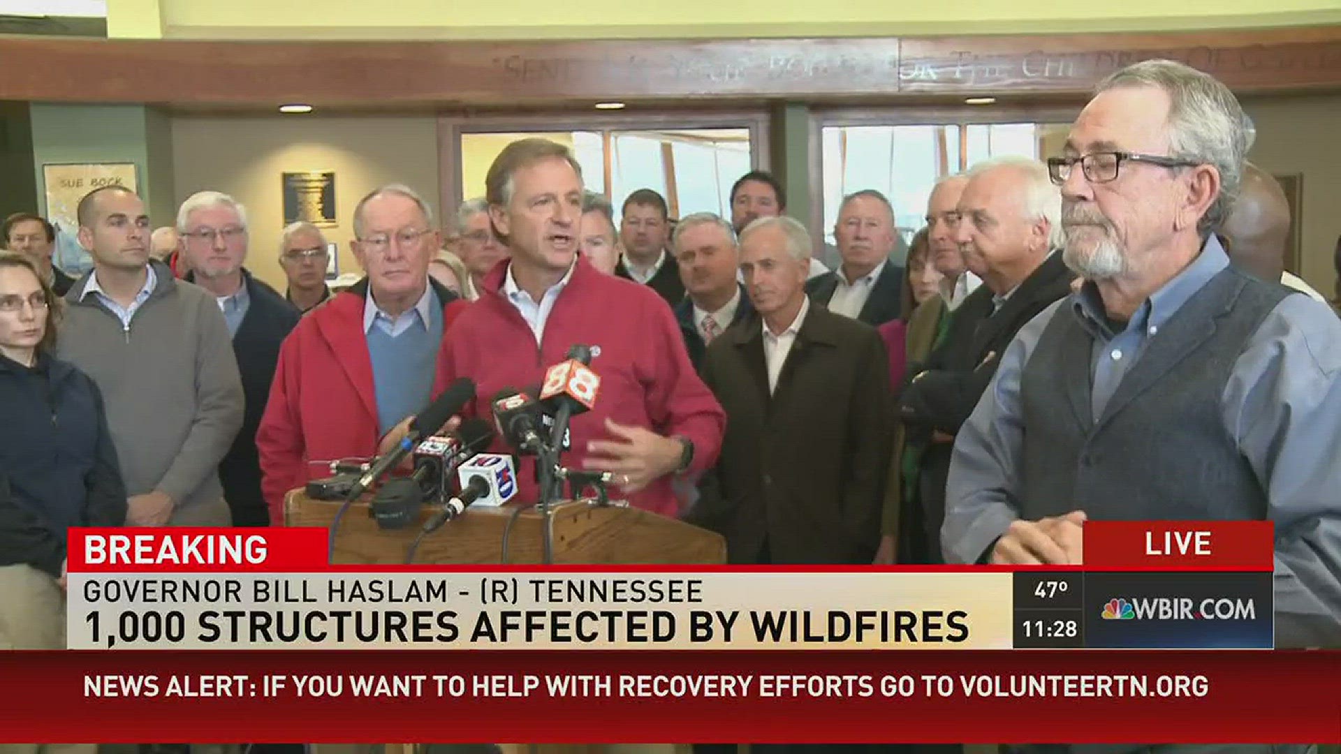 Gov. Bill Haslam on the Sevier County fires: "It's a group of people committed on doing this right."