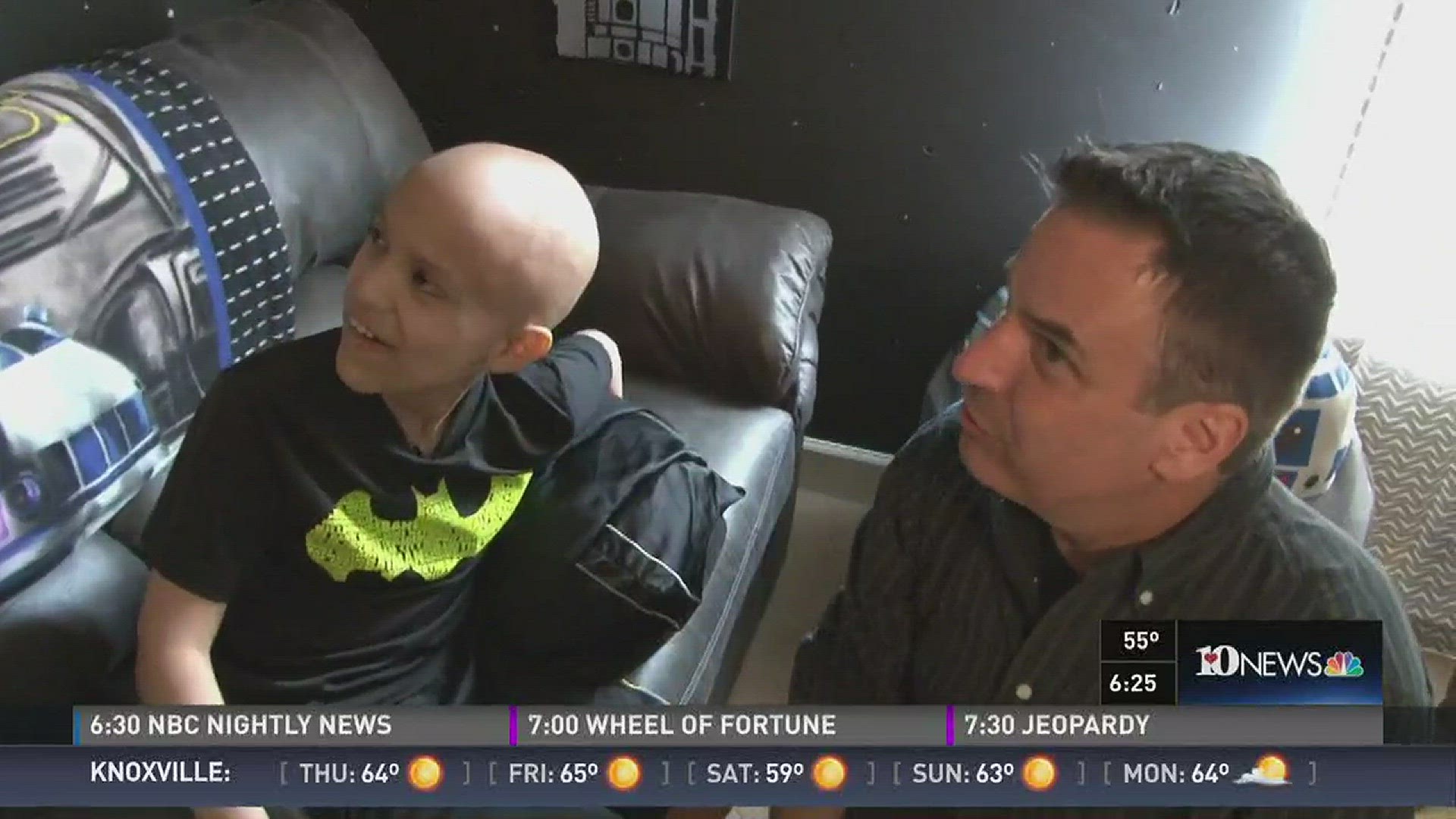 Nov. 9, 2016: The story of an 8-year-old Knoxville boy fighting cancer is inspiring people all over the country, and community members rallied together to give him a big surprise.