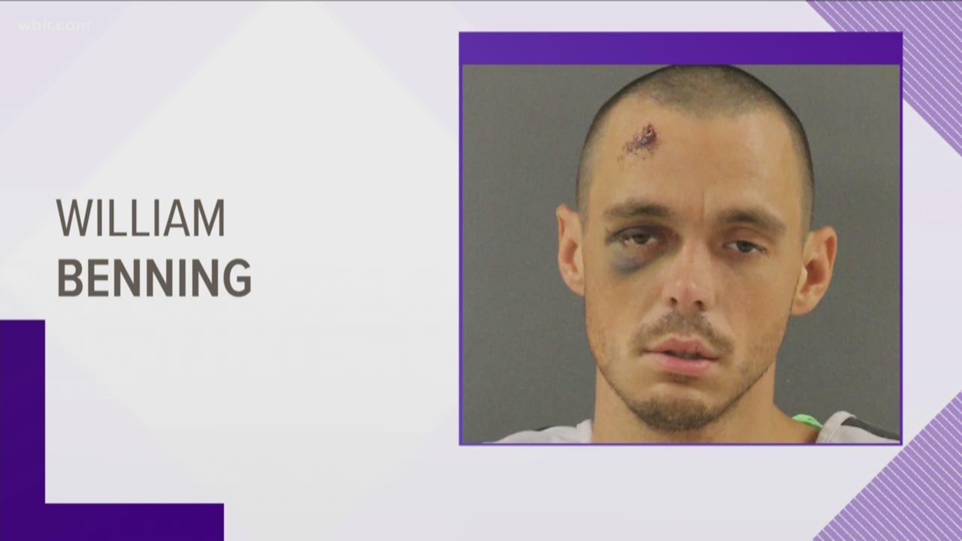 Investigators say William Benning, 29, is charged with first-degree murder after threatening his roommate with a sword.