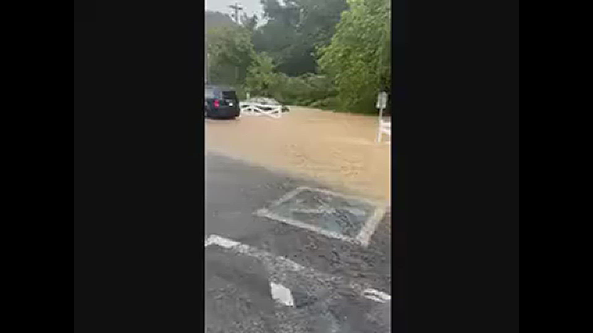 People shared video of flooding in Pigeon Forge.