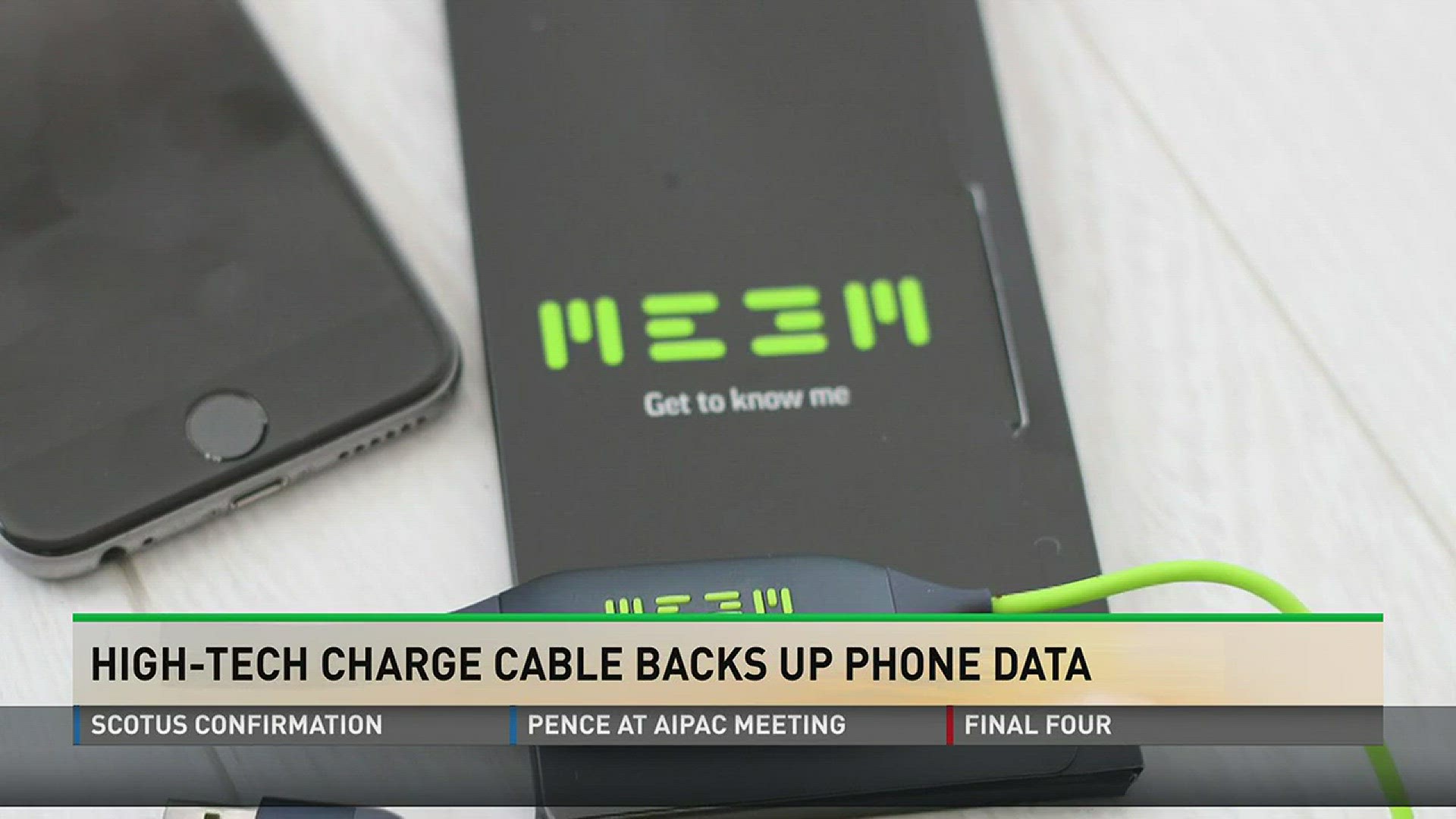 Money man Matt Granite features a high-tech charge cable that backs phone data.