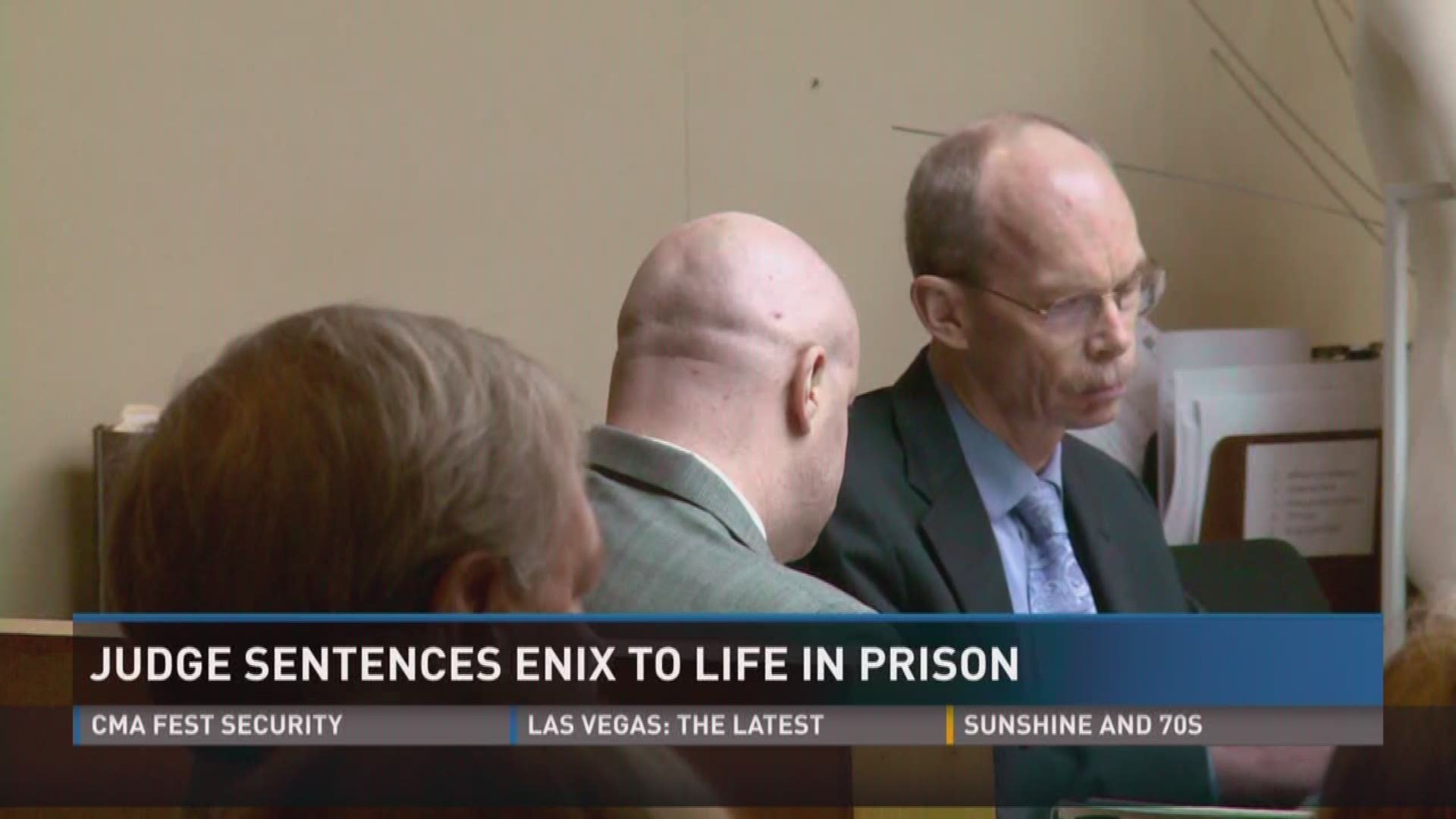 Tyler Enix was convicted of murdering his wife last week. The jury could not agree on a life sentence with or without parole, so the judge passed the sentence.