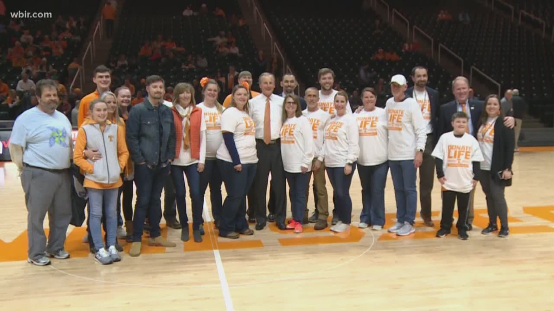 Tonight, while the Vols won on the court, they were also looking for a win off the court. Tonight was Donate Life Night and Coach Rick Barnes encouraged Tennessee Fans to register as organ donors.