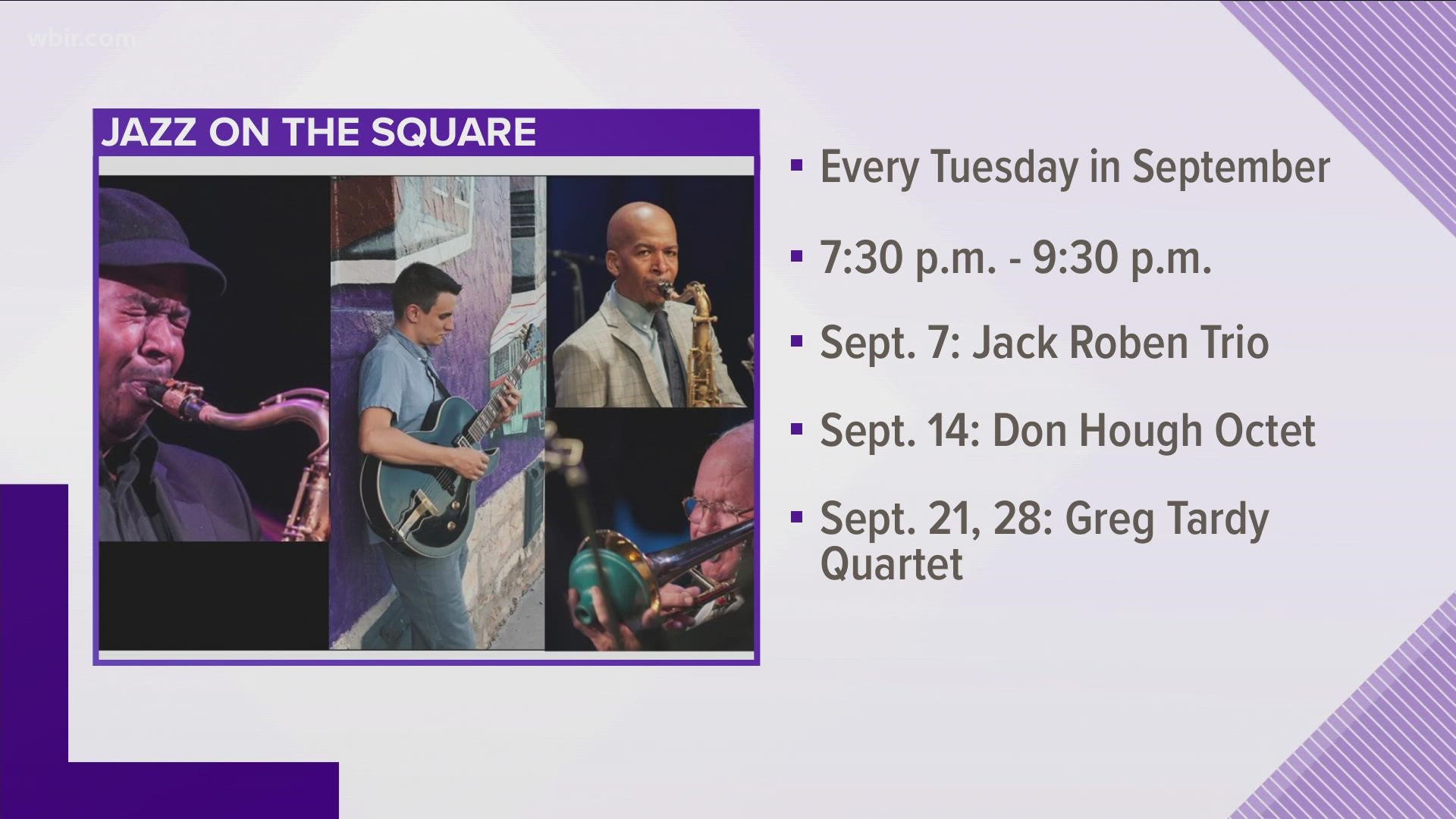 Catch a free jazz concert in Market Square every Tuesday night in September.