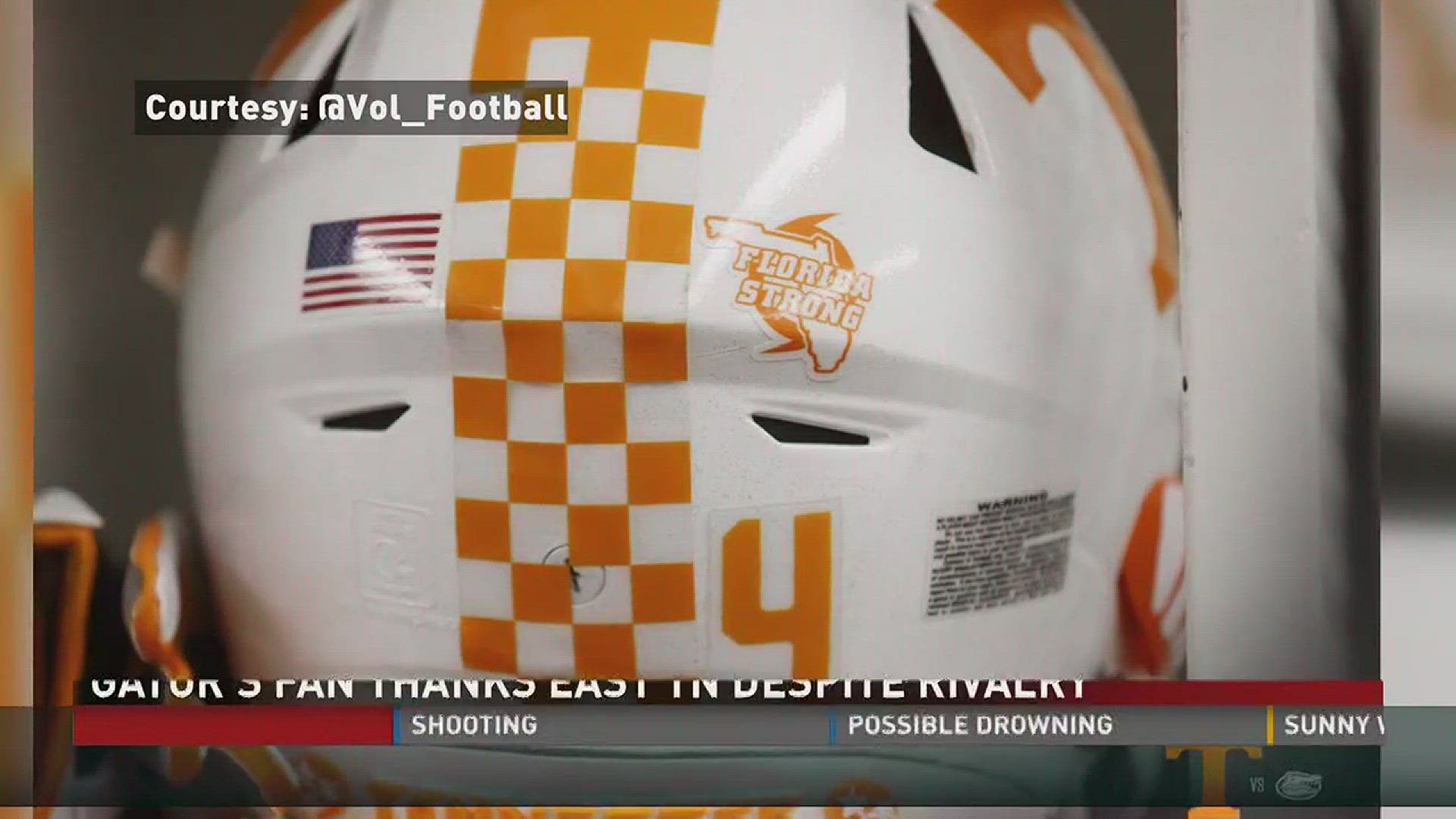 Team 121 stands in solidarity with Florida with helmet stickers.