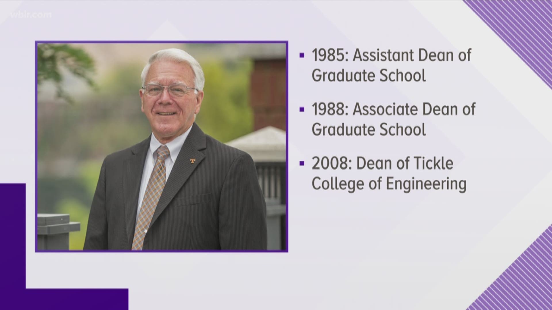 May 3, 2018: UT has named College of Engineering Dean Wayne Davis as the university's interim chancellor.