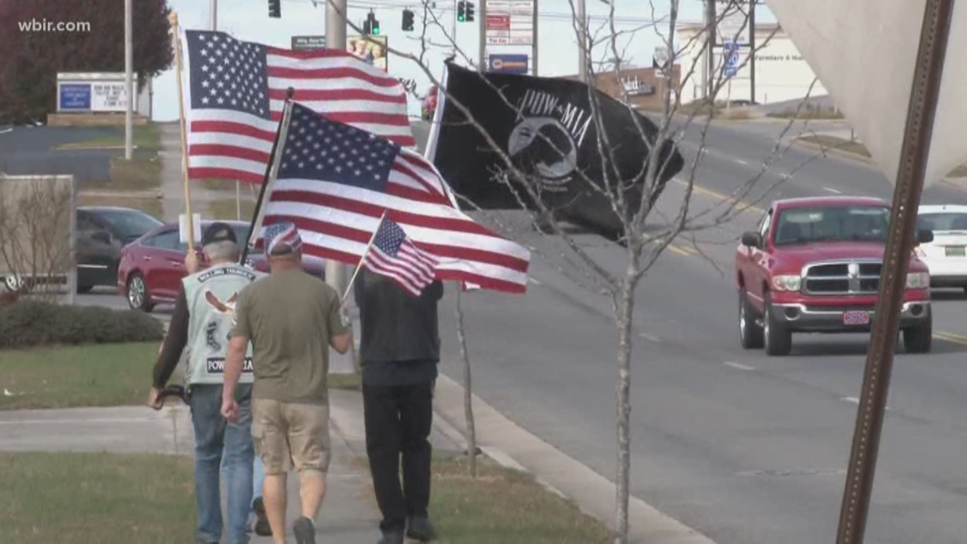 A Crossville man is honoring his fellow veterans one step at a time by hoisting his American Flag with pride on his daily walks to honor the fallen.