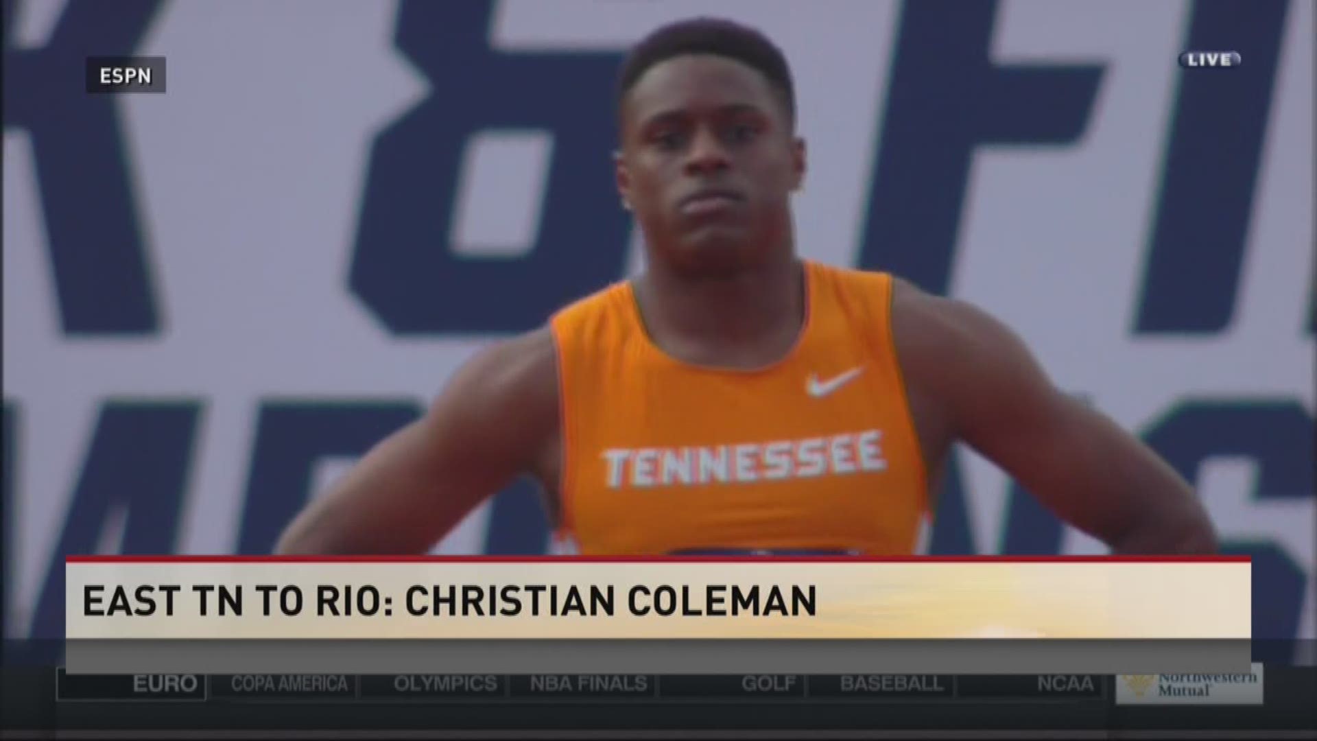 Christian Coleman will participate in the 4x100-meter relay at Rio.