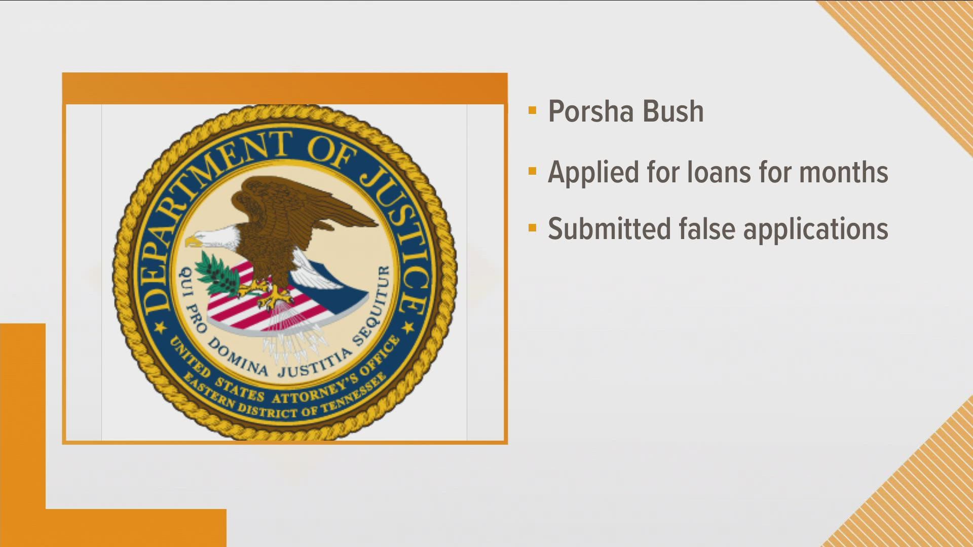 Porsha Bush applied for PPP loans totaling more than $500,000.