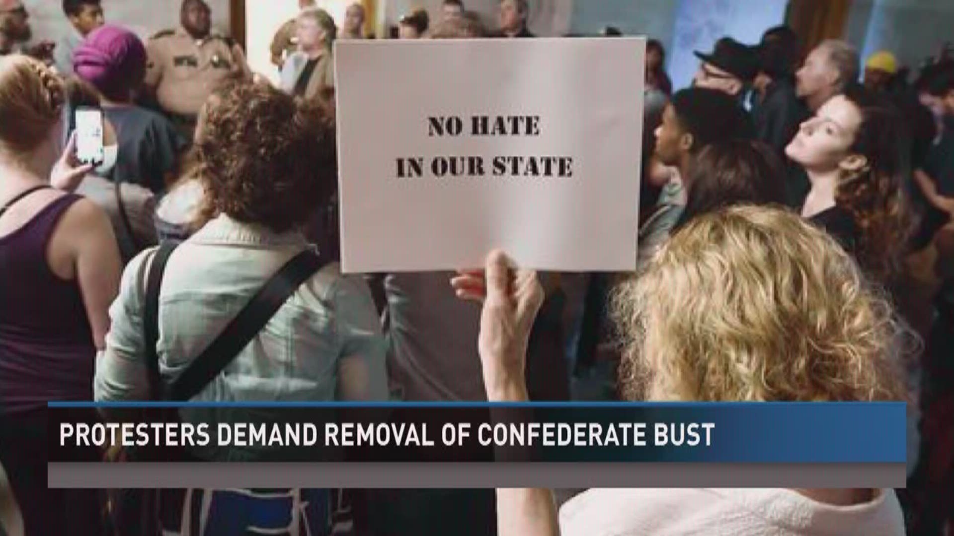 Aug. 14, 2017: Protesters gathered in Nashville to show their objection to a statue of Confederate Gen. Nathan Bedford Forrest in the State Capitol.