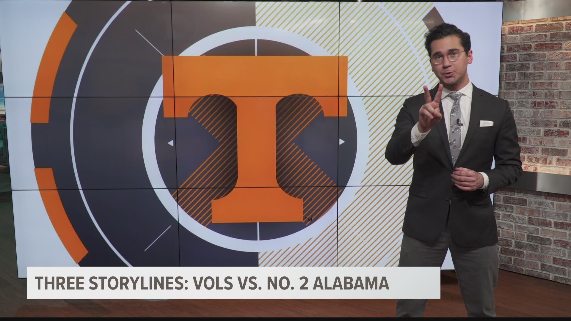 Here are three storylines to watch for as Tennessee takes on No. 2 Alabama.