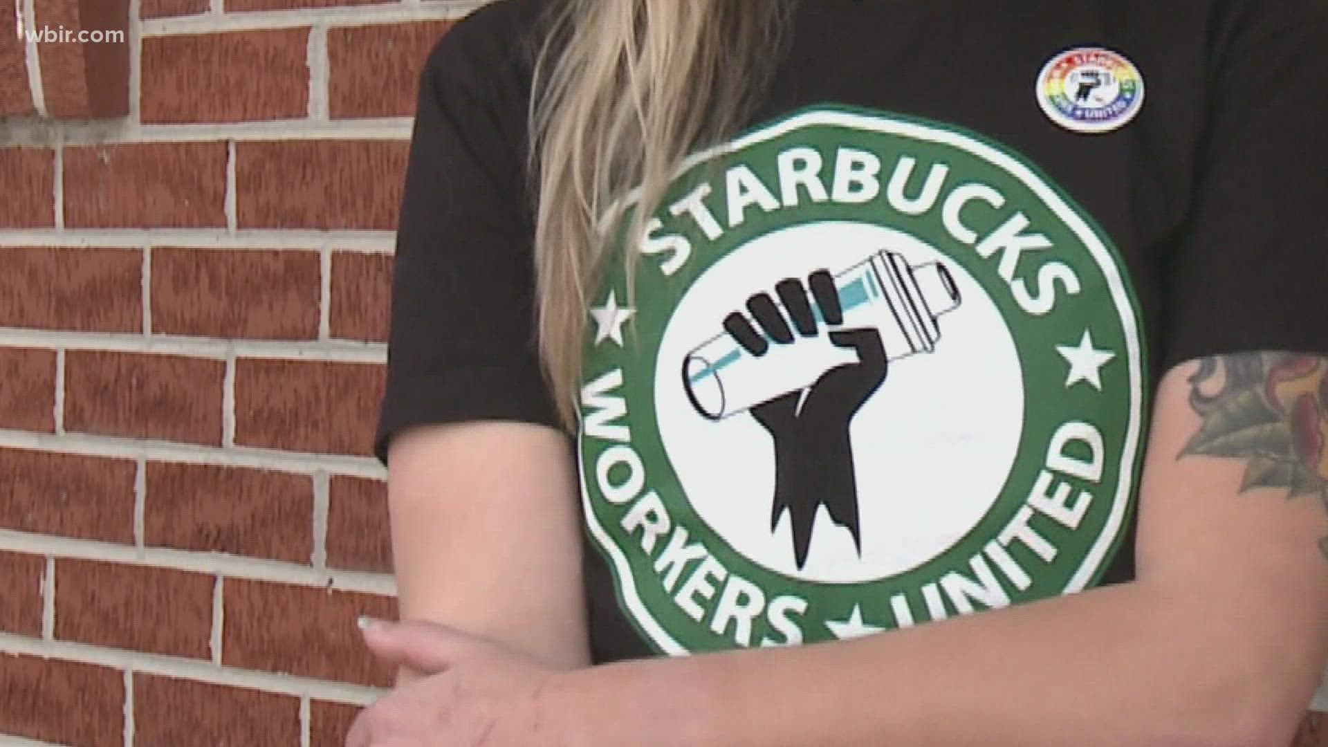 Employees voted 8-to-7 in favor of unionizing the Merchants Drive location, but Starbucks is contesting the outcome -- saying the deciding vote shouldn't count.