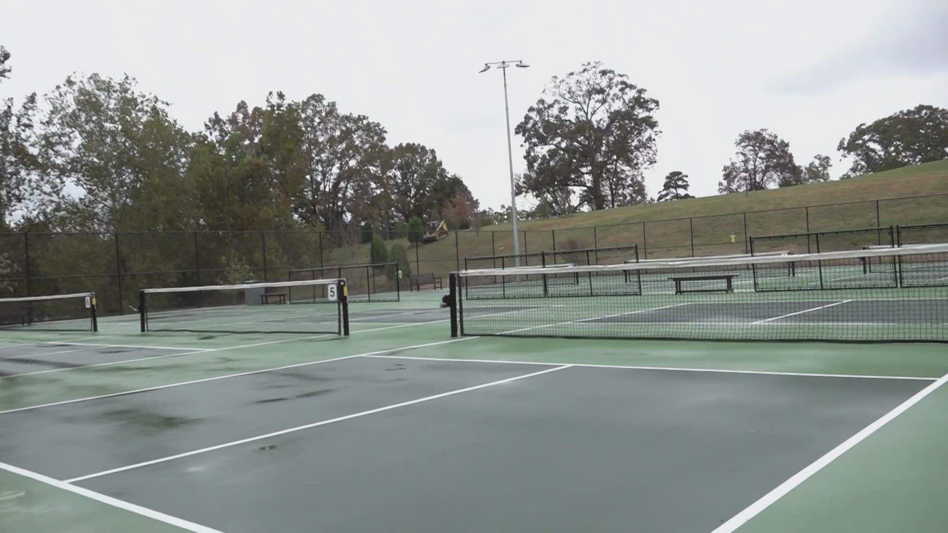 The new pickleball courts are part of the park's recent renovations.