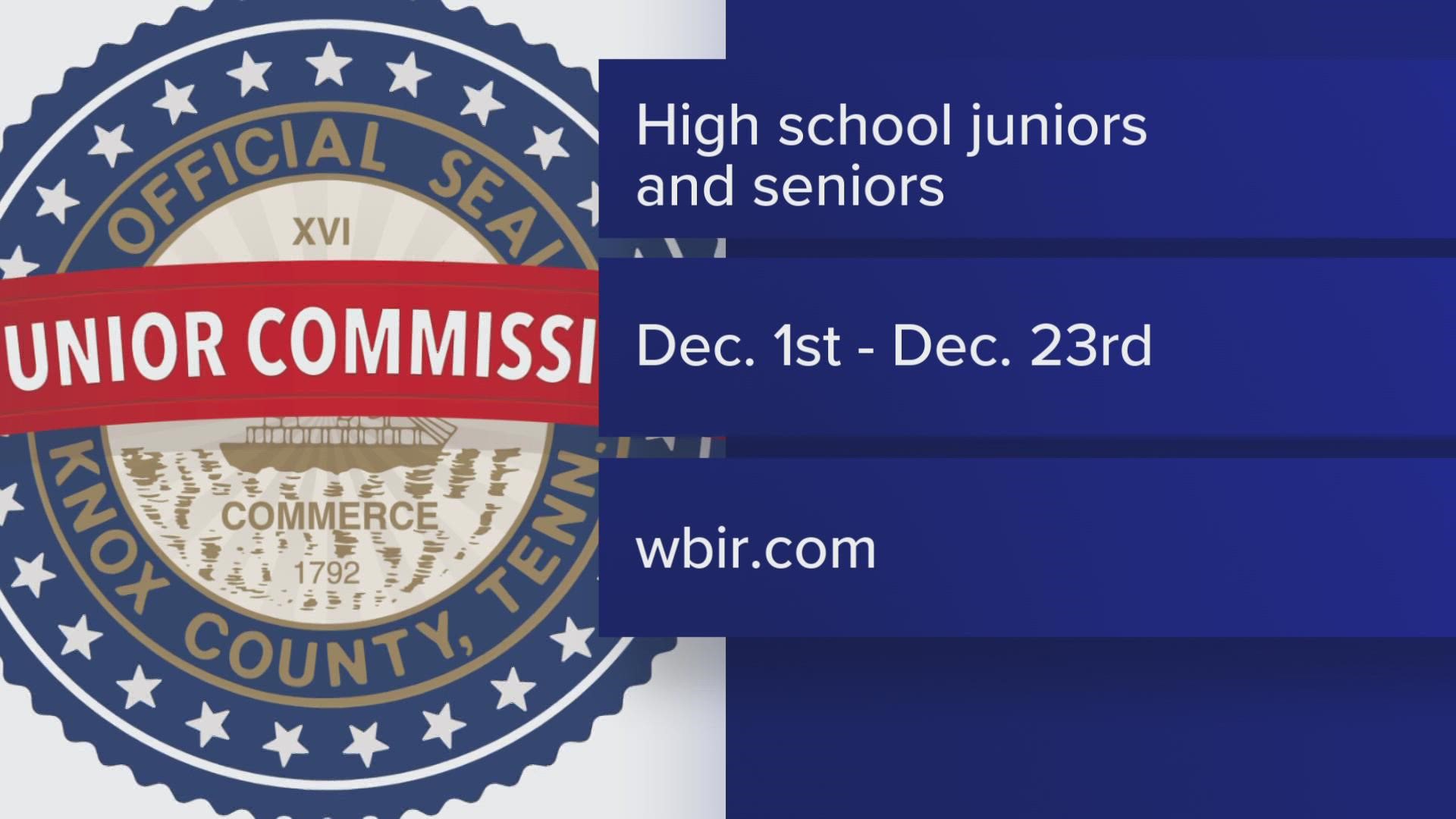 The Junior Commission program will give students a chance to see what it's like to serve the public in government.