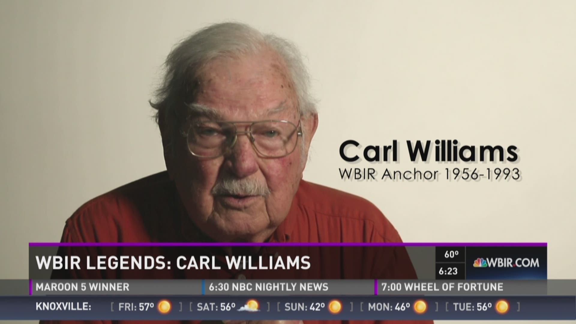 As we look back at WBIR's nearly 60 years, we're honoring those who make their mark on the station, including Carl Williams. Nov. 19, 2015