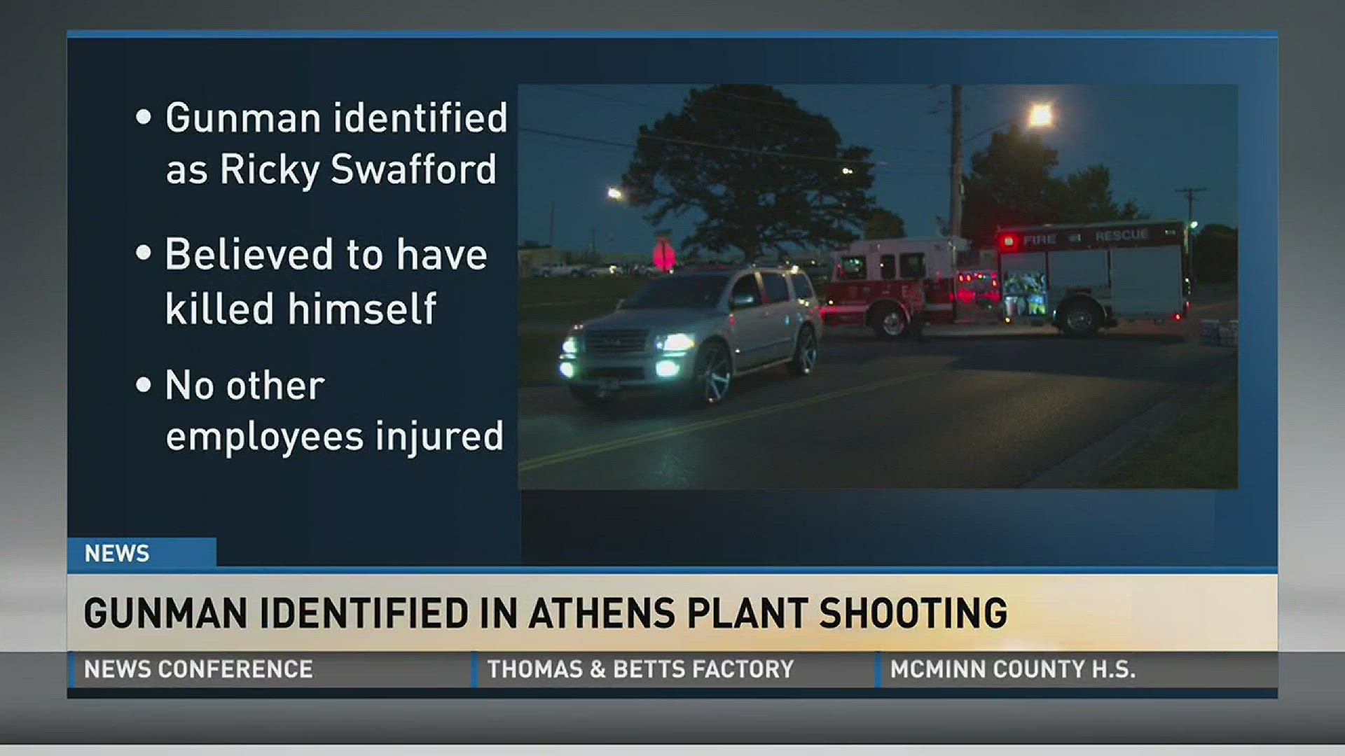 The Tennessee Bureau of Investigation and other law enforcement agencies are investigating the motive of gunman who killed two victims at the Thomas & Betts factory in Athens before turning the gun on himself.
