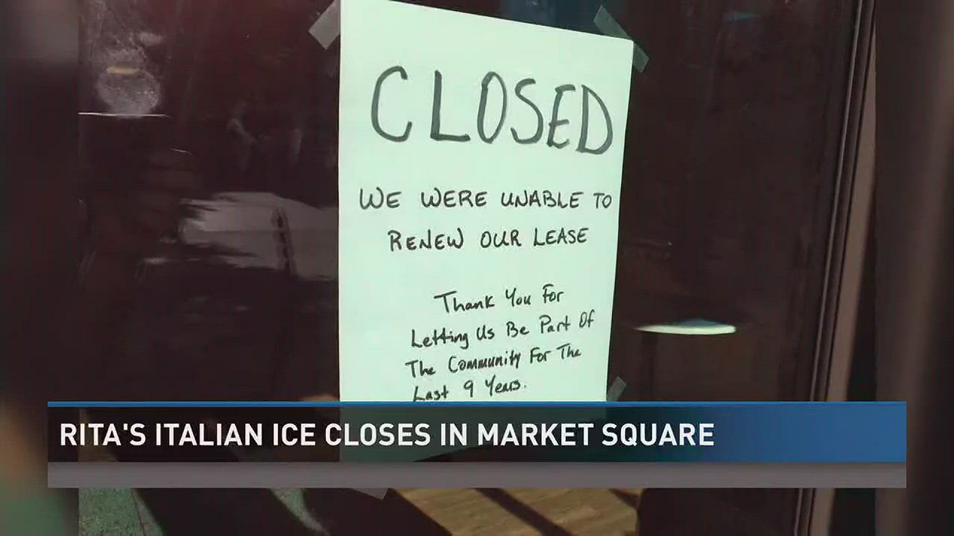 Oct. 19, 2017: A market square business is closed after 9 years of business.