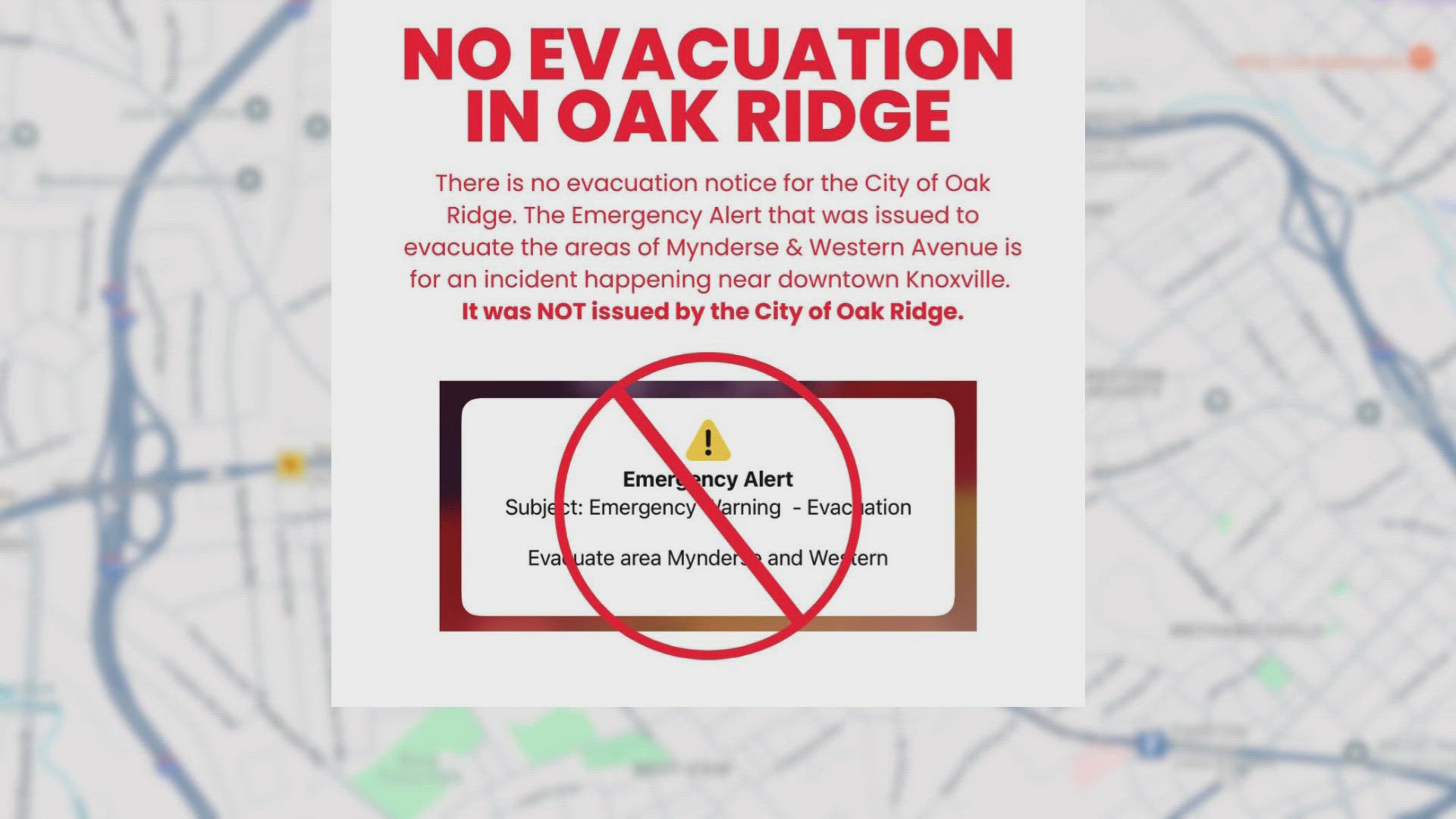 Loud phone alerts went off in Knoxville on Thursday miles beyond the intended evacuation area, causing some confusion for people unaware of the situation.