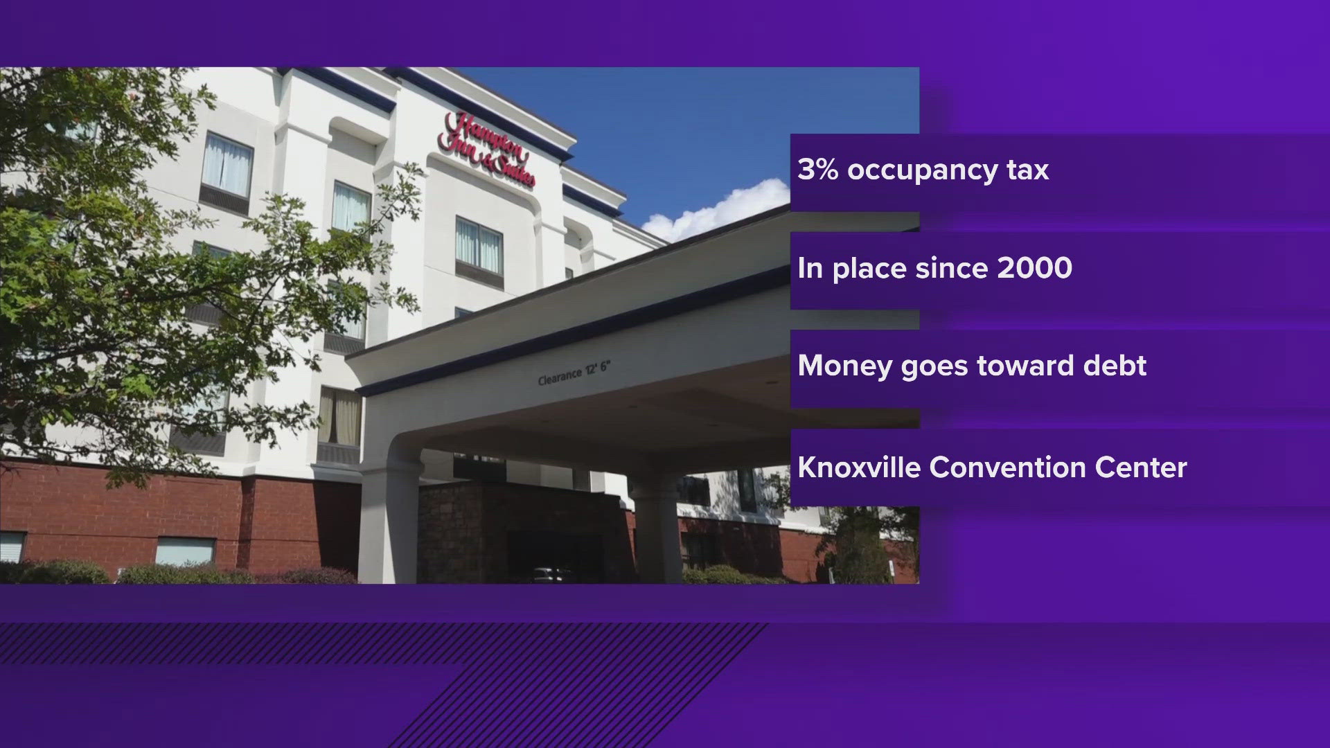 Currently, taxes from hotels and motels are only used to pay debt related to Knoxville's Convention Center. If the proposal passes, funds could be used elsewhere.