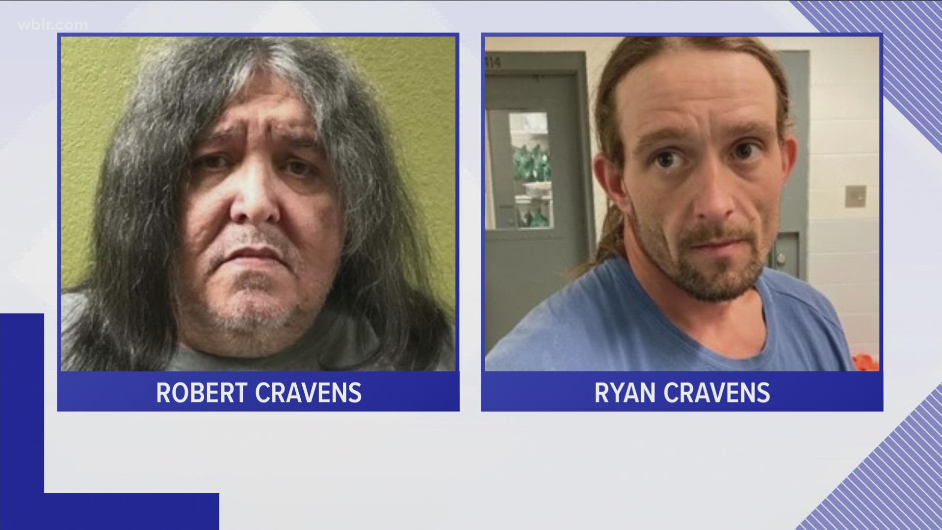 The Tennessee Bureau of Investigation says Robert Cravens and his son Ryan Cravens were arrested yesterday and charged with first degree murder.