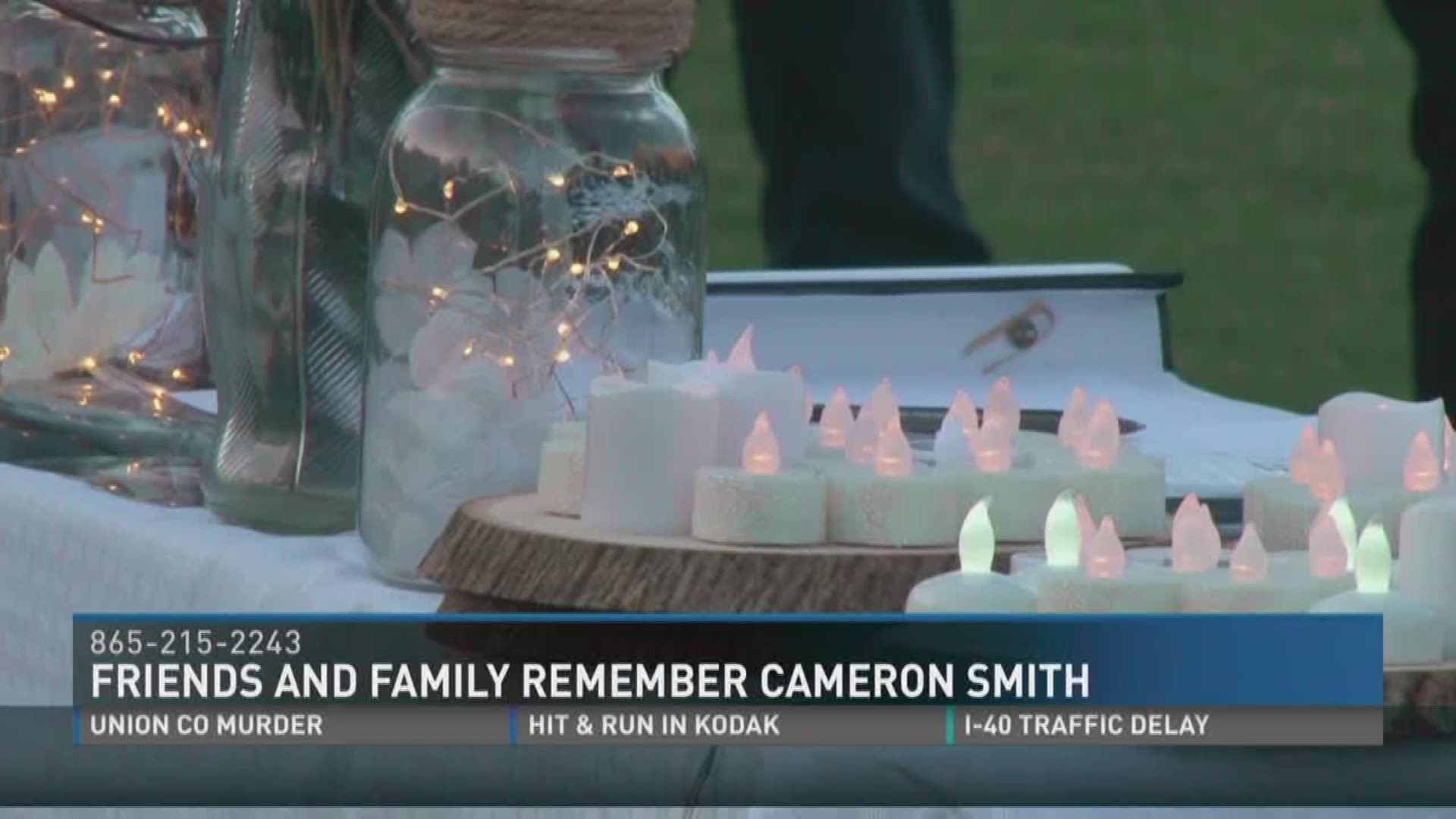 Friends and family remember Cameron Smith at World's Fair Park in downtown Knoxville.