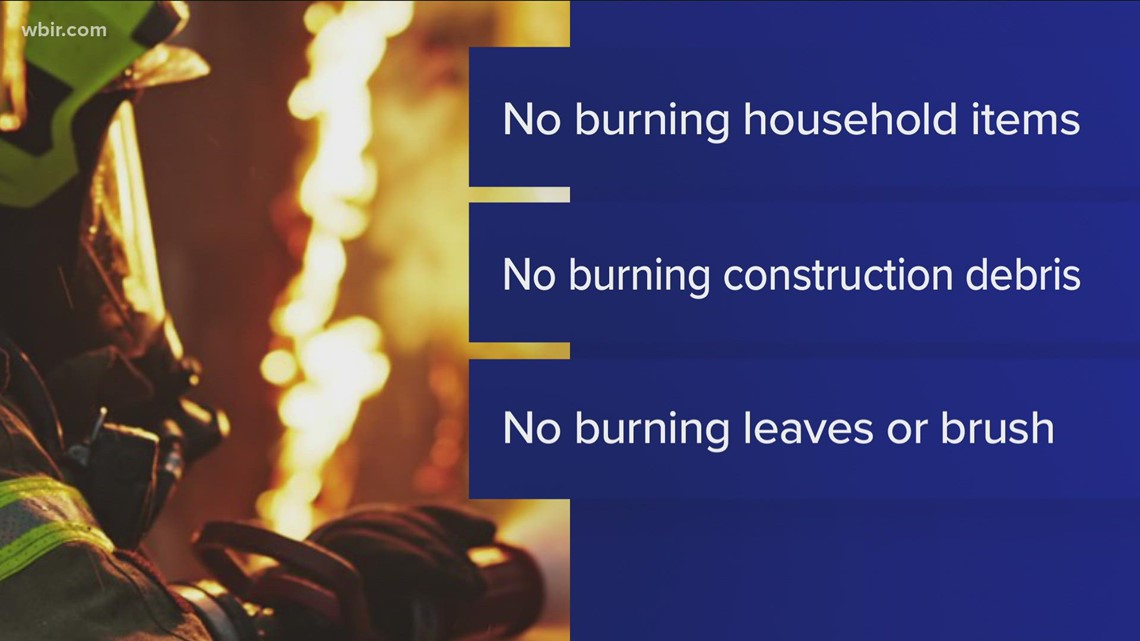 Open burn ban in effect for Knox County
