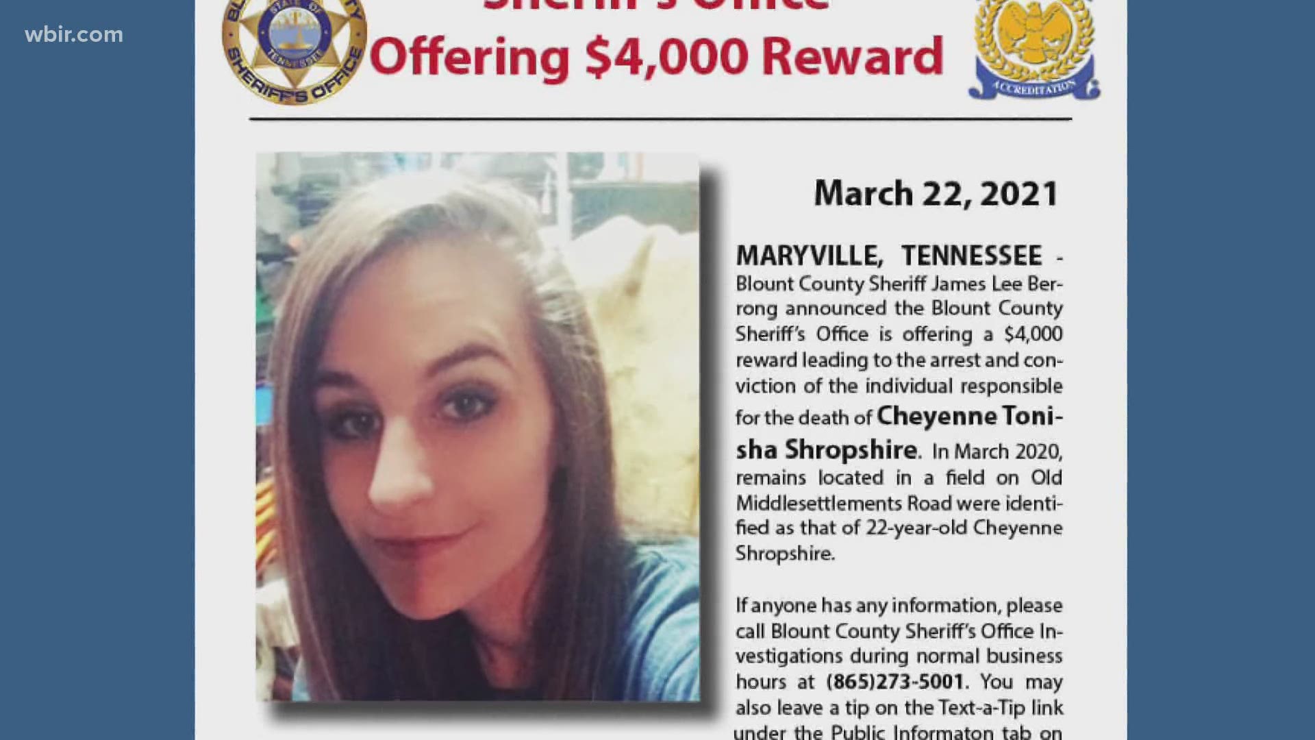 Family hopes reward will spur leads to information in a woman's Blount County homicide. Her remains were found in 2020.