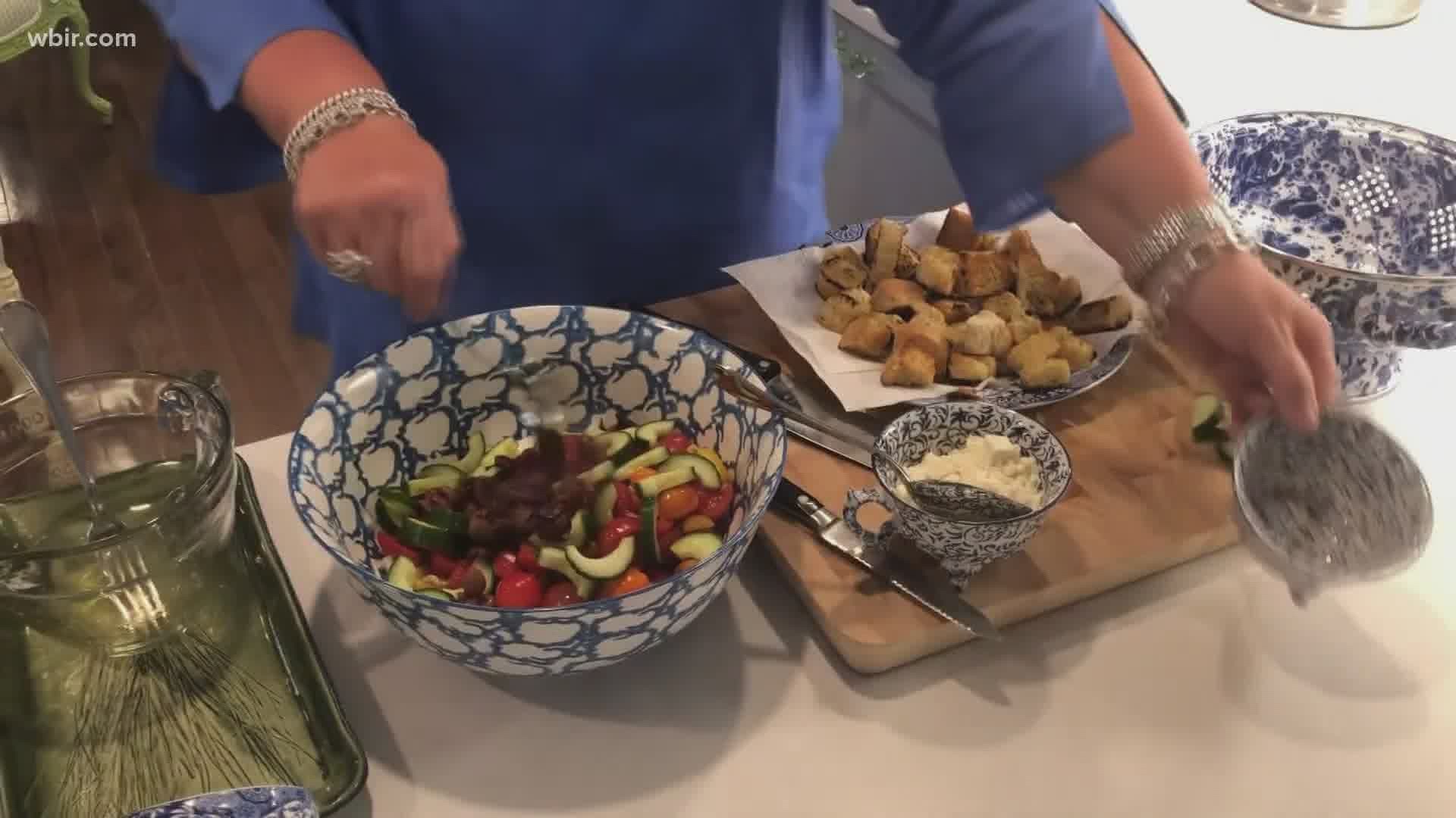 Joy McCabe shows how to make a delicious tomato and bread salad.