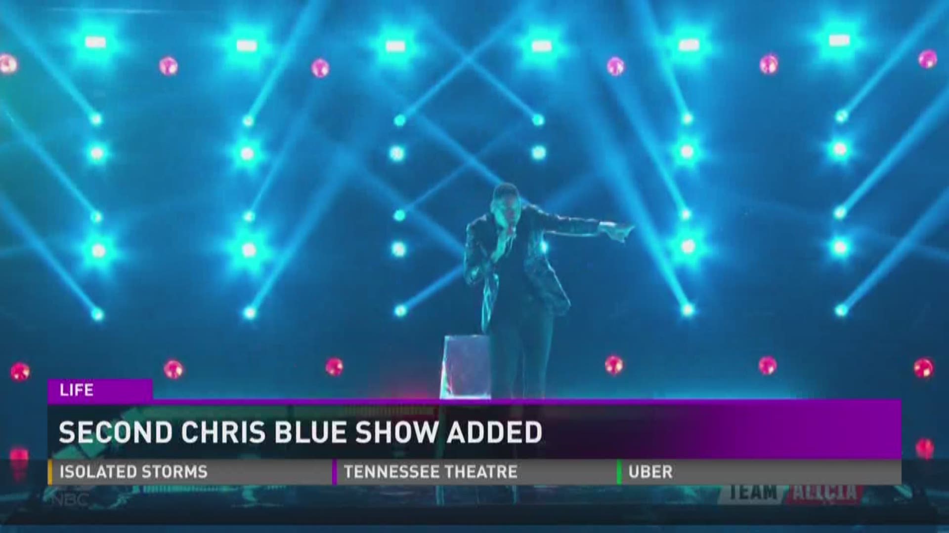Tickets sold out for Chris Blue's show at the Tennessee Theatre, so by popular demand the theatre booked him for a second show.