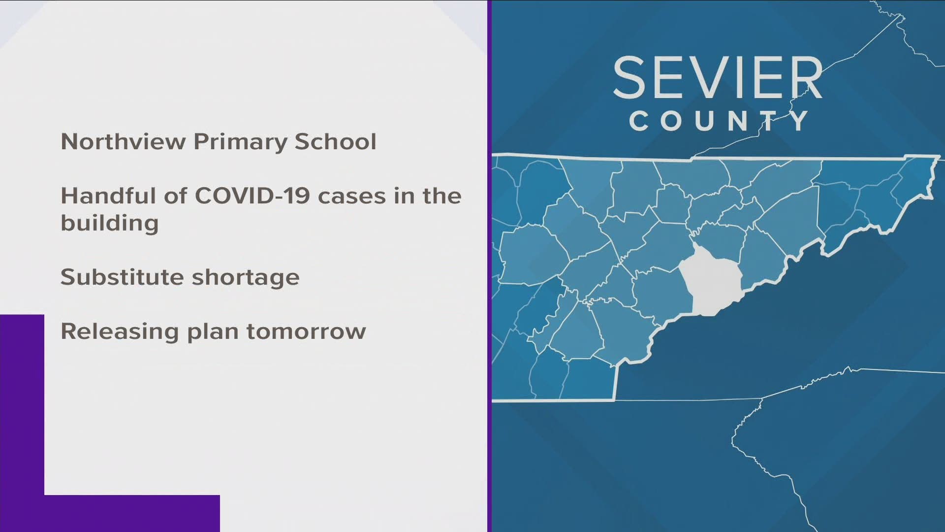 School leaders say they recently became aware of "a handful" of COVID-19 cases in the building. The school says it's also dealing with a substitute shortage.