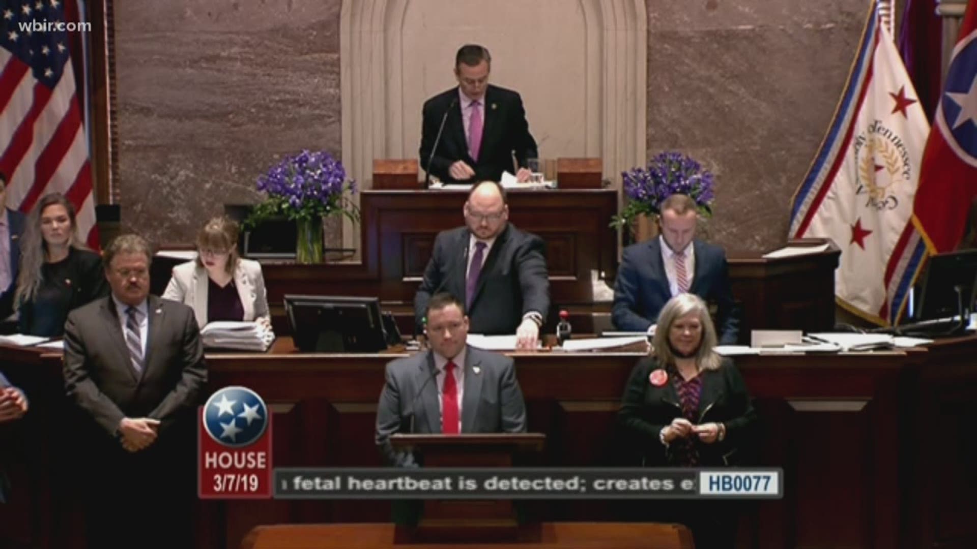 The controversial "heartbeat bill" that would ban abortions after a fetal heartbeat is detected was passed by Tennessee House of Representatives Thursday morning.