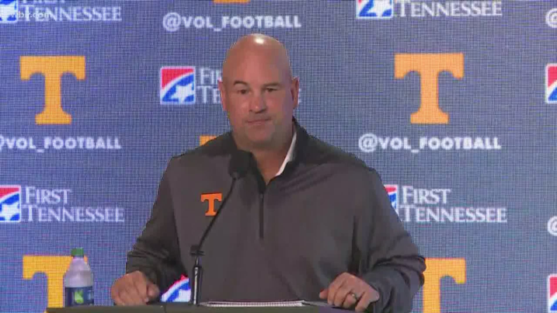 Tennessee coach Jeremy Pruitt took the podium Monday to talk about the upcoming season.