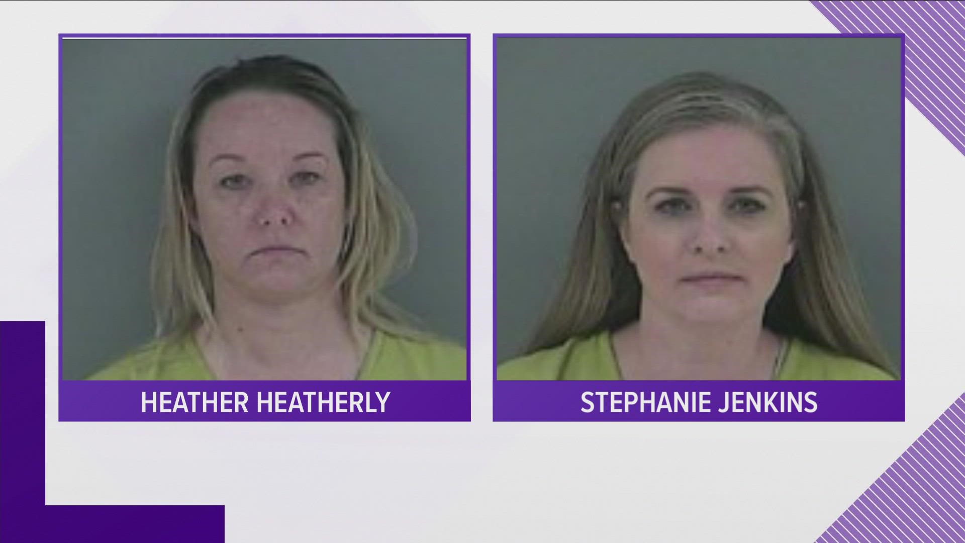 Two former Anderson County administrative assistants were arrested on theft charges of more than $10,000.