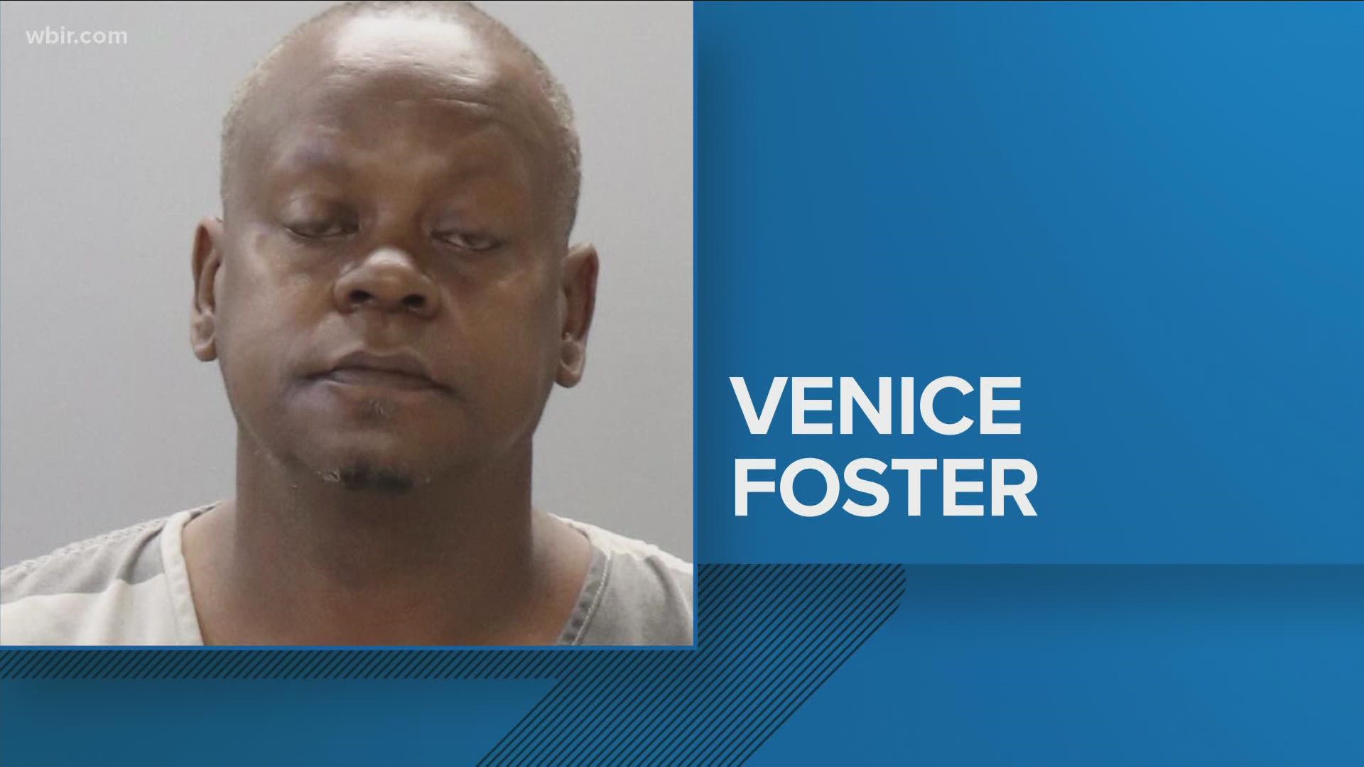The Knoxville Police Department said Venice Foster was arrested after a traffic stop at Cherry Street and Nichols Avenue.