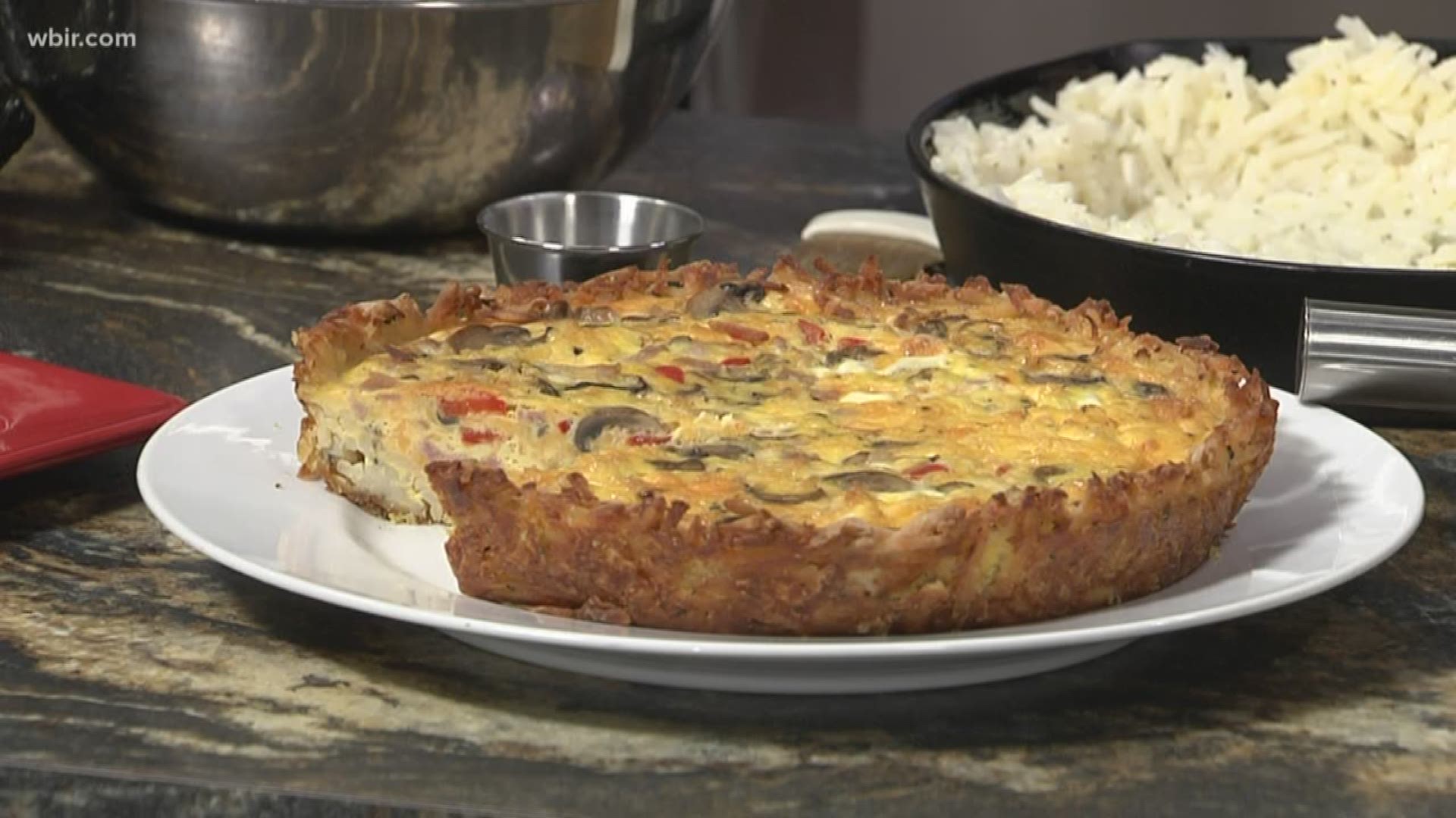 Mahasti Vafaie from the Tomato Head joins us in the kitchen to make Hash Brown Crush Quiche.