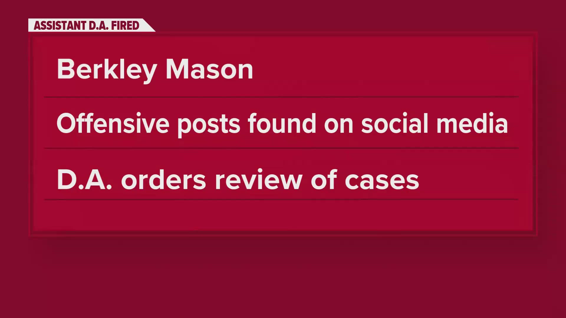 Berkley Mason started as an assistant in the office in October.