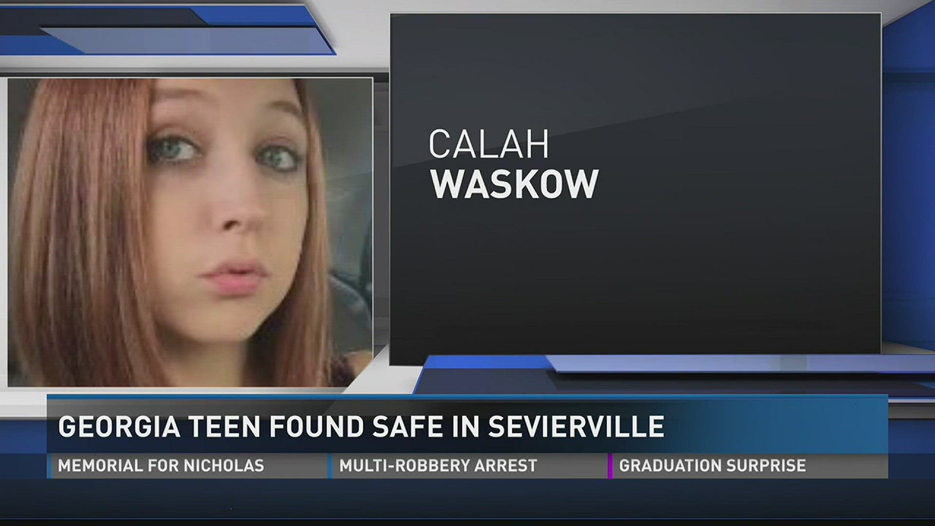Our sister station in Augusta, Georgia reports that Calah Waskow, 15, and Jason Johnson, 37, were found together in Sevierville on Saturday.